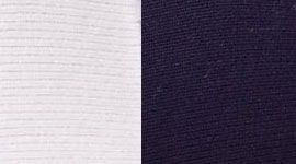 white/ wide bold stripe white deep indigo