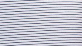 SWBI- SMALLISH STRIPE PRINTED WHITE BLACK IRIS BLUE