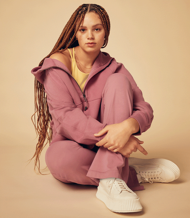A GIF of people wearing a range of cosy and casual gear