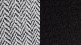 heathered herringbone heathered black white/black color swatch