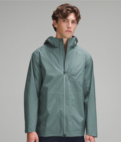 Chubasquero impermeable largo con capucha para mujer, chaqueta de viaje con  forro cortavientos S-XXXXXL