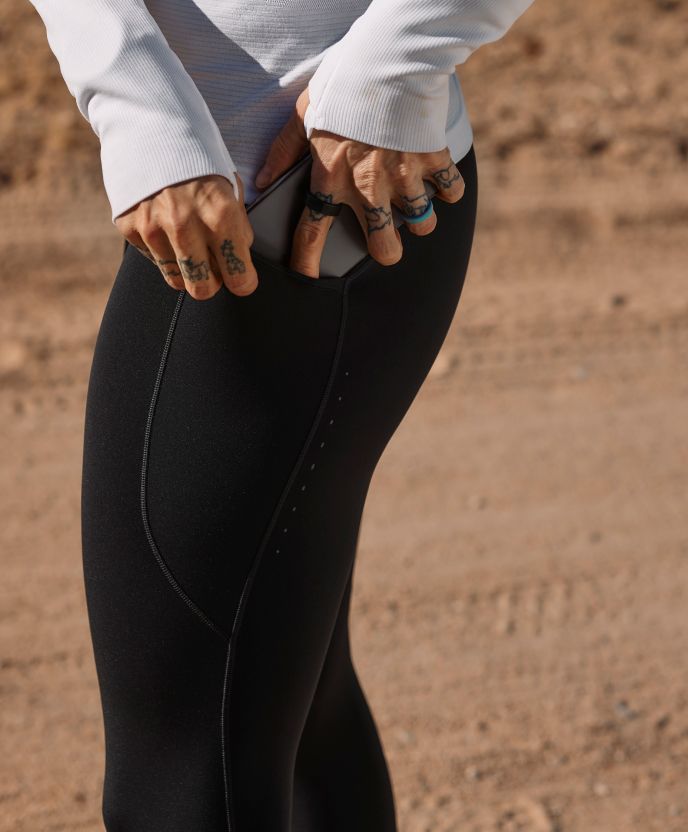 Lululemon Womens Size 8 Black Gray Print Leggings Athletic Yoga Workout