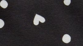 New Heart Scatter Dot Black Coconut Ivory