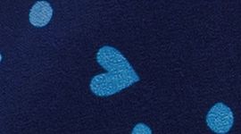 New Heart Scatter Dot Print Ocean Wave Clubhouse Blue