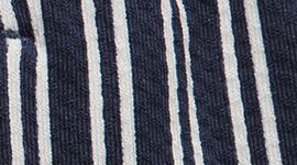 New Twice Stripe Vertical Club Blue Light Ivory