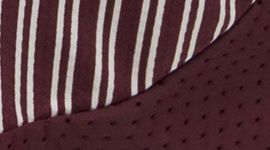 New Twice Stripe Vertical Burgundy Bay Light Ivory