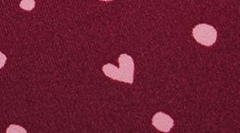 Heart Scatter Dot Print Candy Cloud Burgundy Bay
