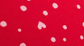 New Heart Scatter Dot Print Candy Cloud Oxford Red