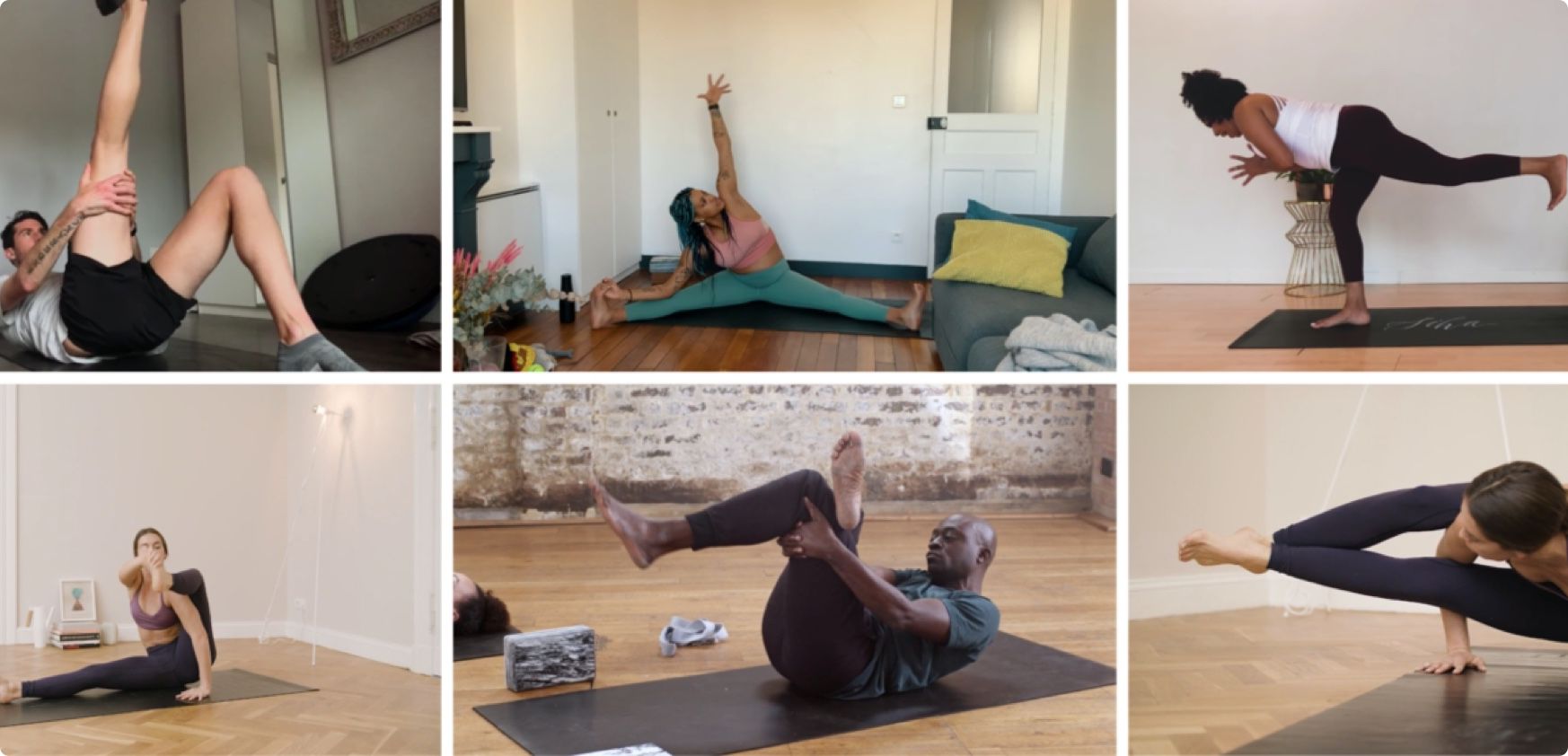 Sesiones de yoga fluido para hacer en casa.