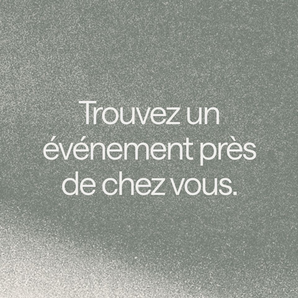 Graphique abstrait avec un dégradé de gris. Une superposition de texte indique : « Trouvez quelque chose dans votre ville. »