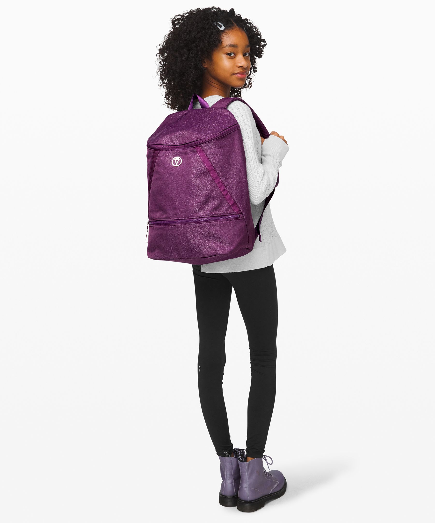 Lululemon Playful Poise Backpack 20l Girls In Galactic Grape metallic Silver ModeSens