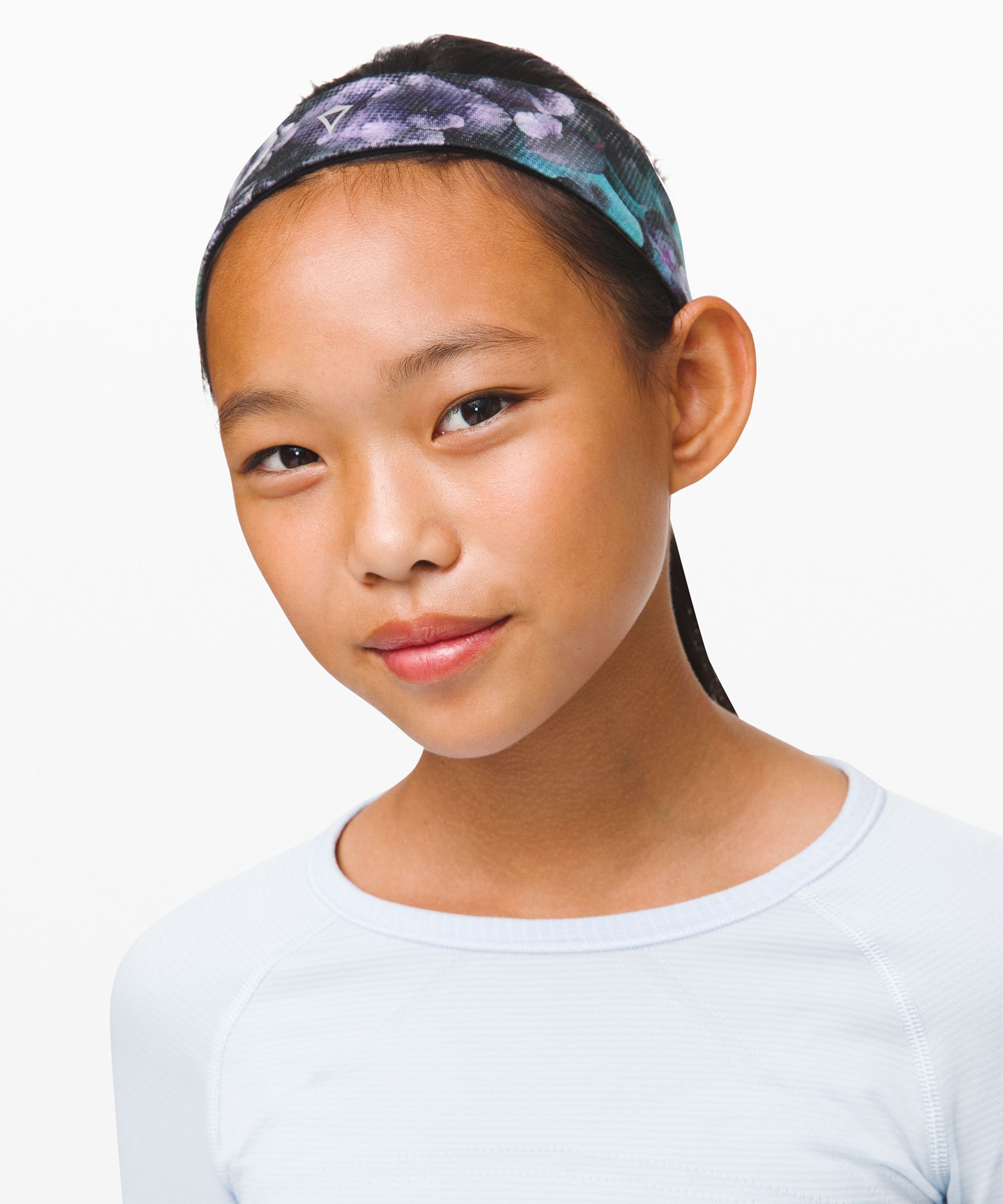 Lululemon Back 2 Back Headband*reversible - Girls In Illuminated Flora Multi/black