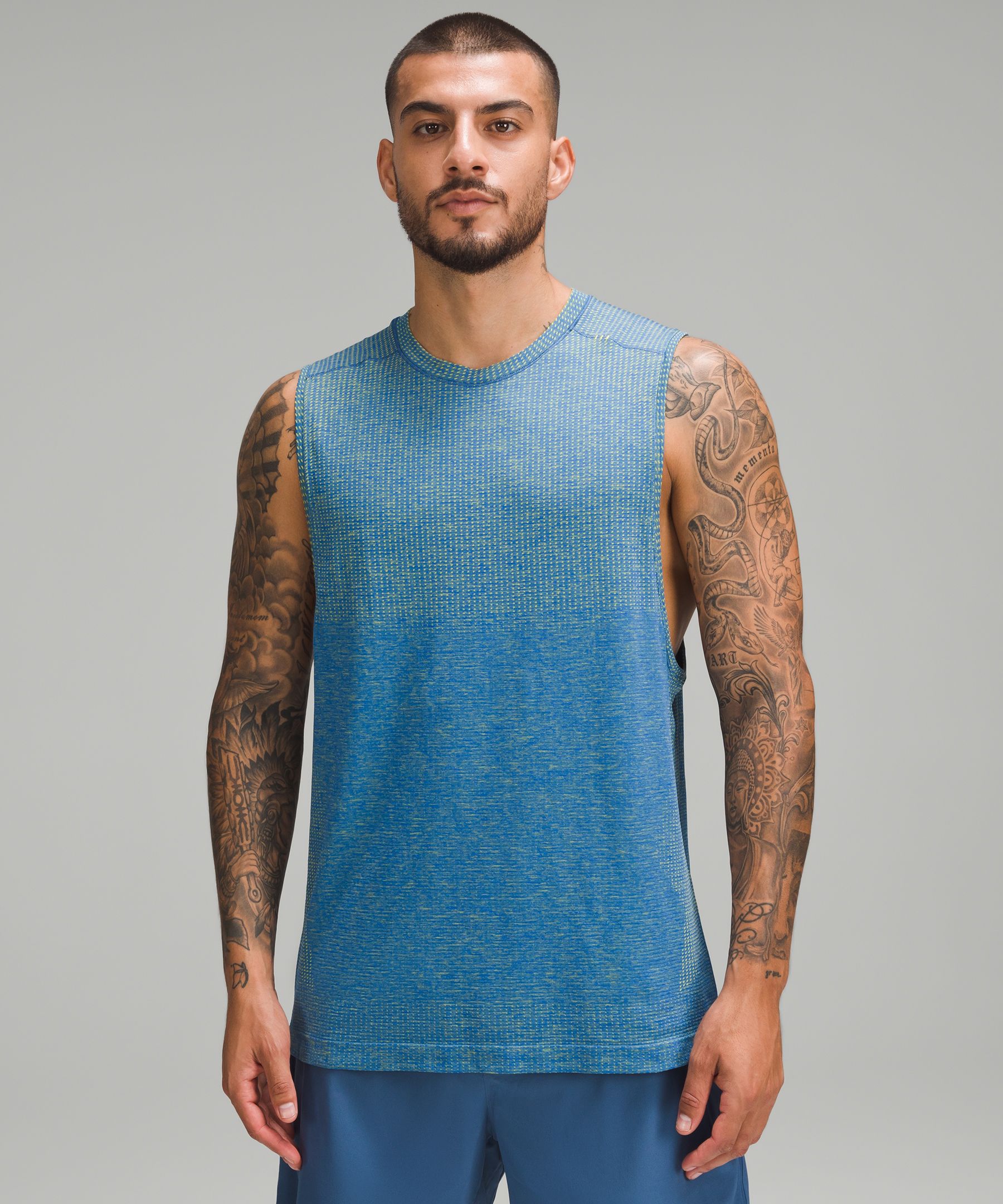 021 ESSENTIAL DROP-CUT TANK - DEEP BLUE