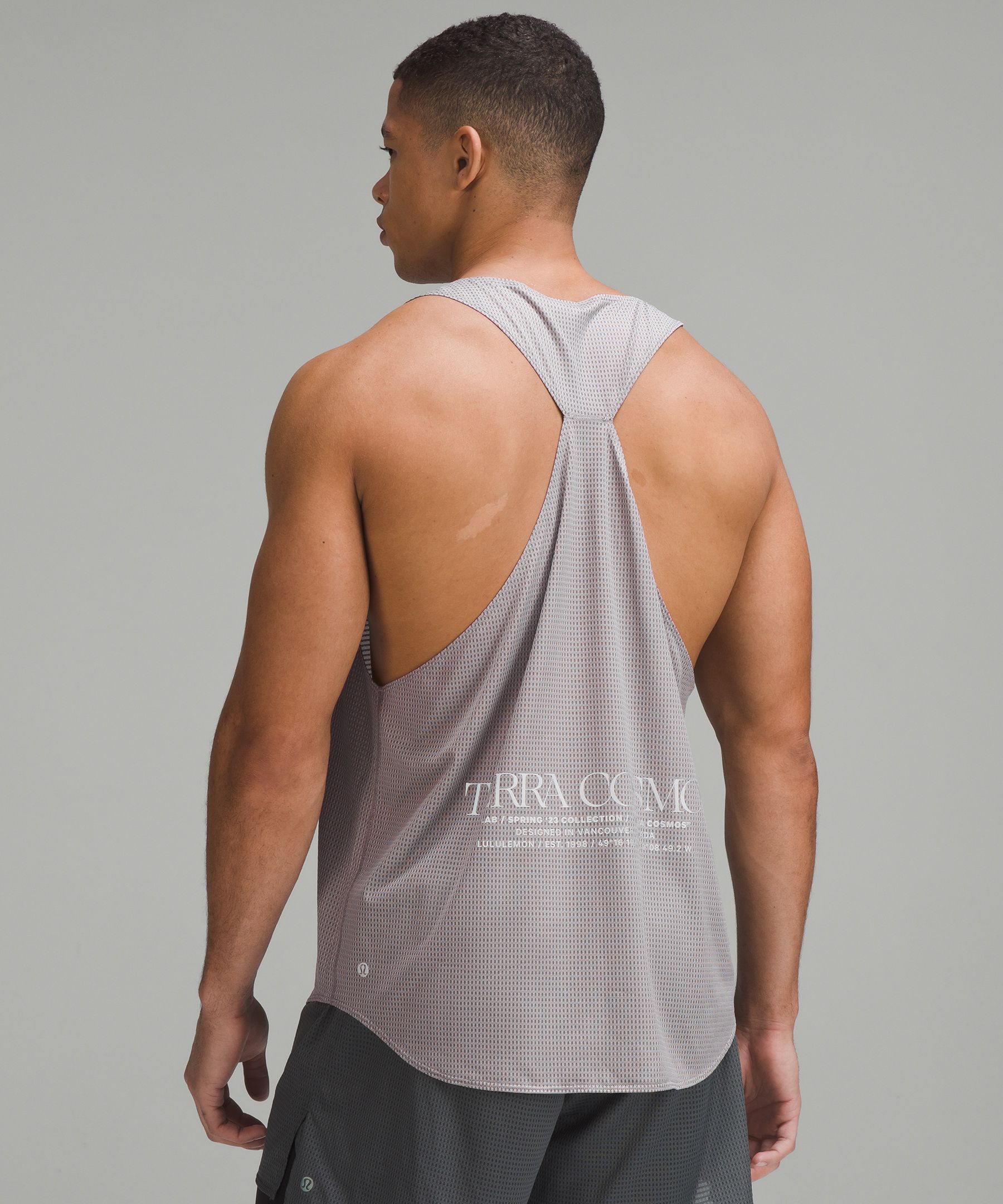 Lululemon lab Grid Mesh Singlet *Graphic, Men's Sleeveless & Tank Tops