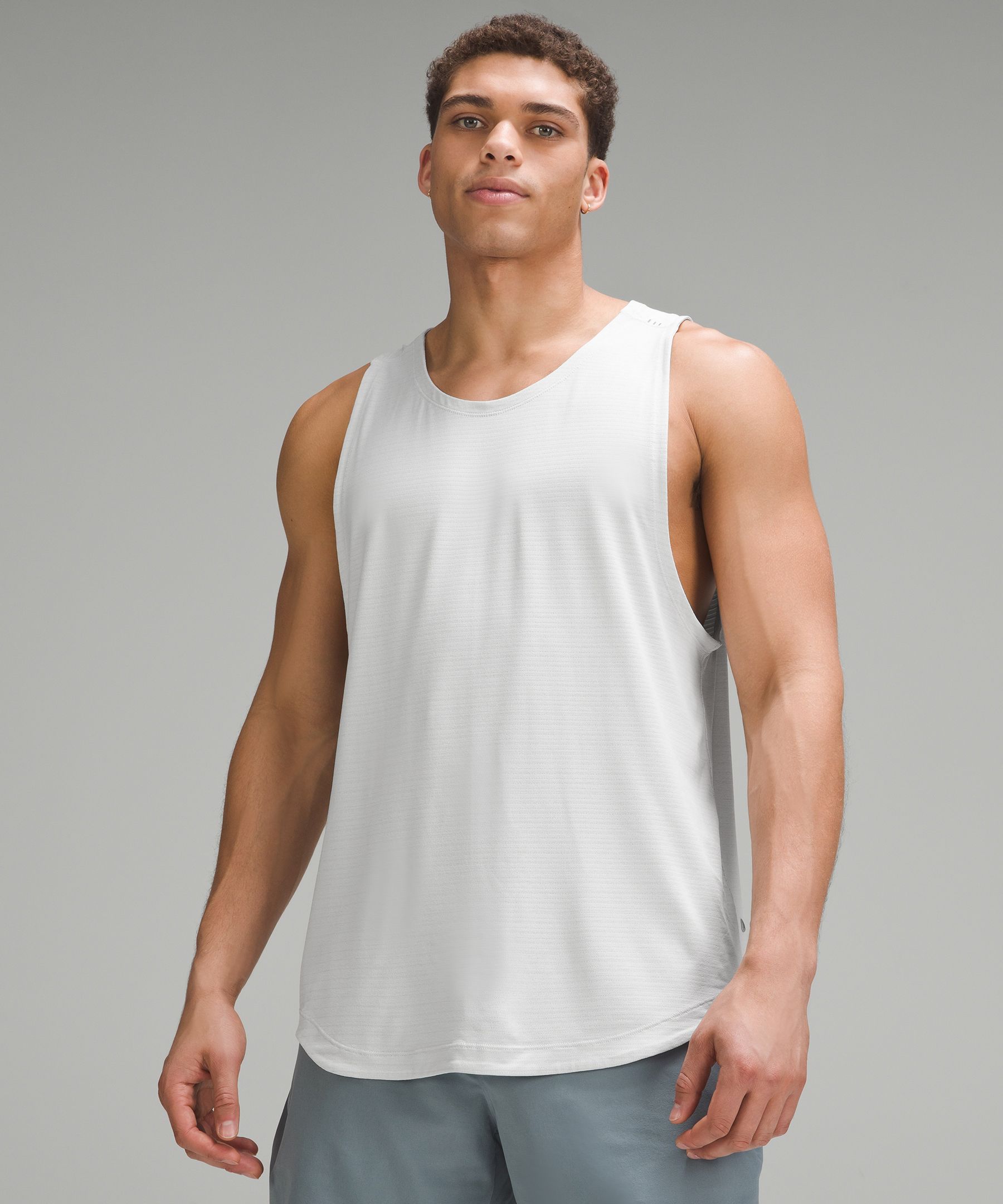 lululemon LICENSE TO TRAIN TIGHT-FIT TANK - Top - heathered bone/white -  Zalando.de