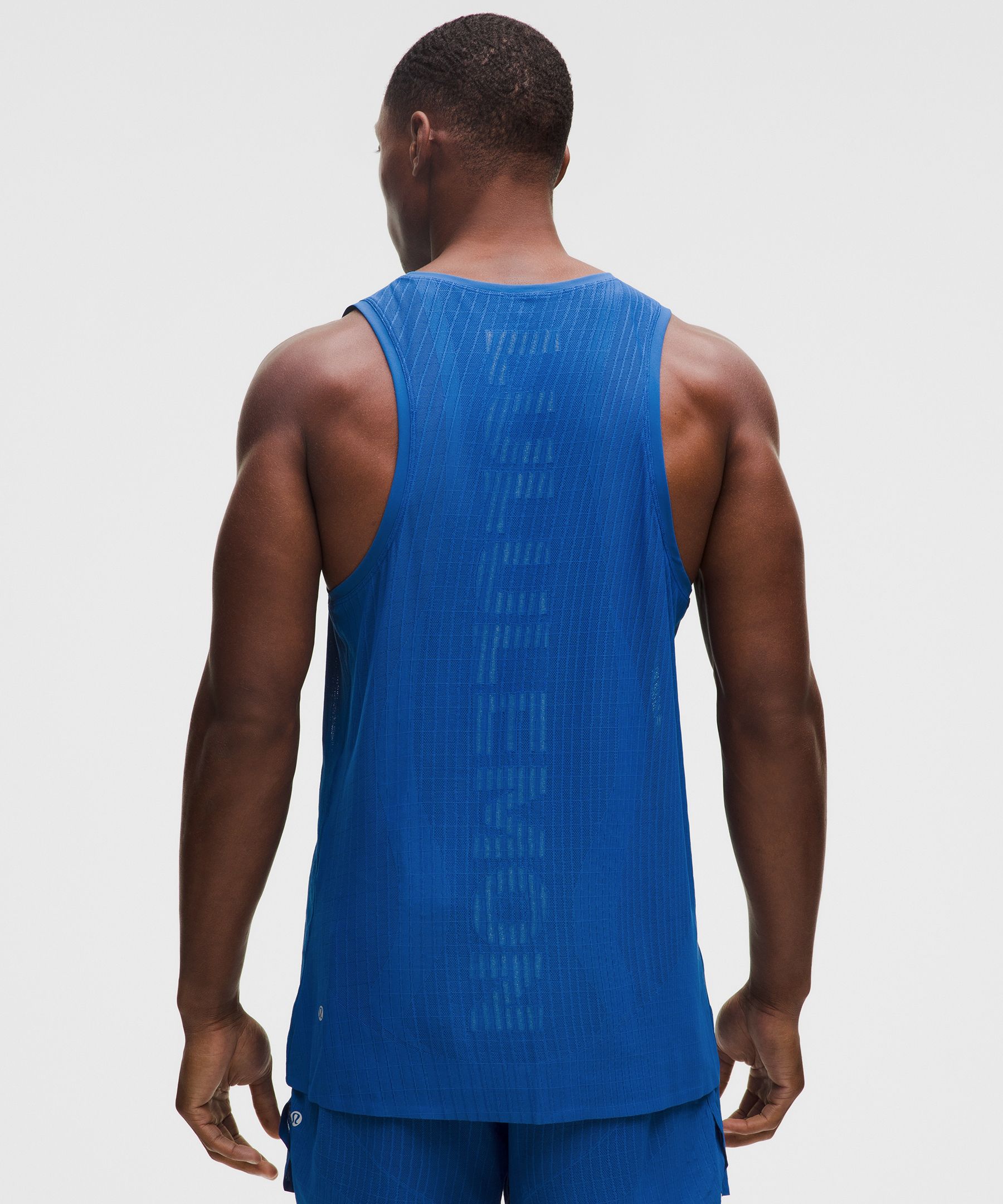 Lululemon Fast And Free Airflow Running Tank Top In Blue