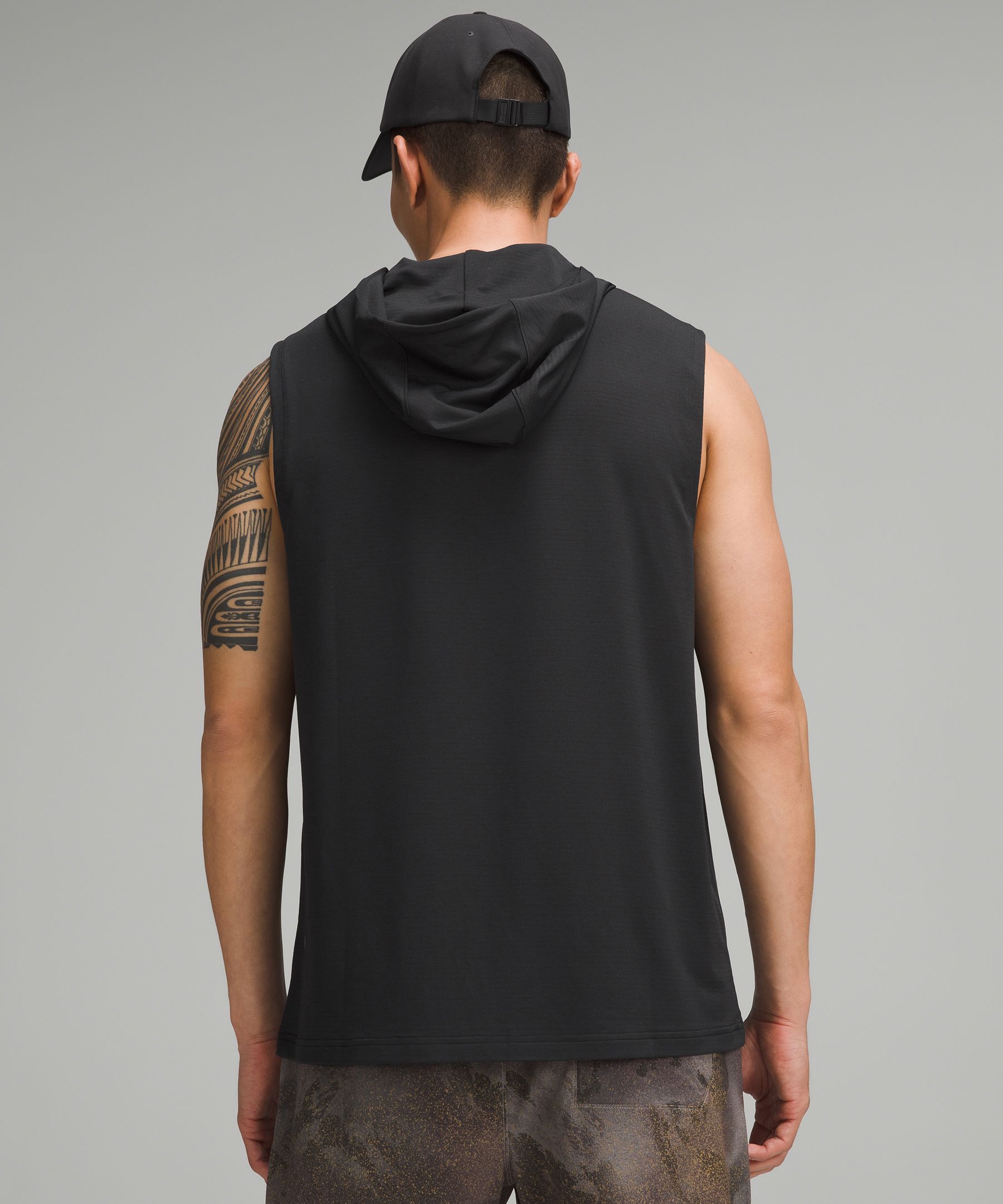 Shop Lululemon License To Train Relaxed-fit Sleeveless Hoodie