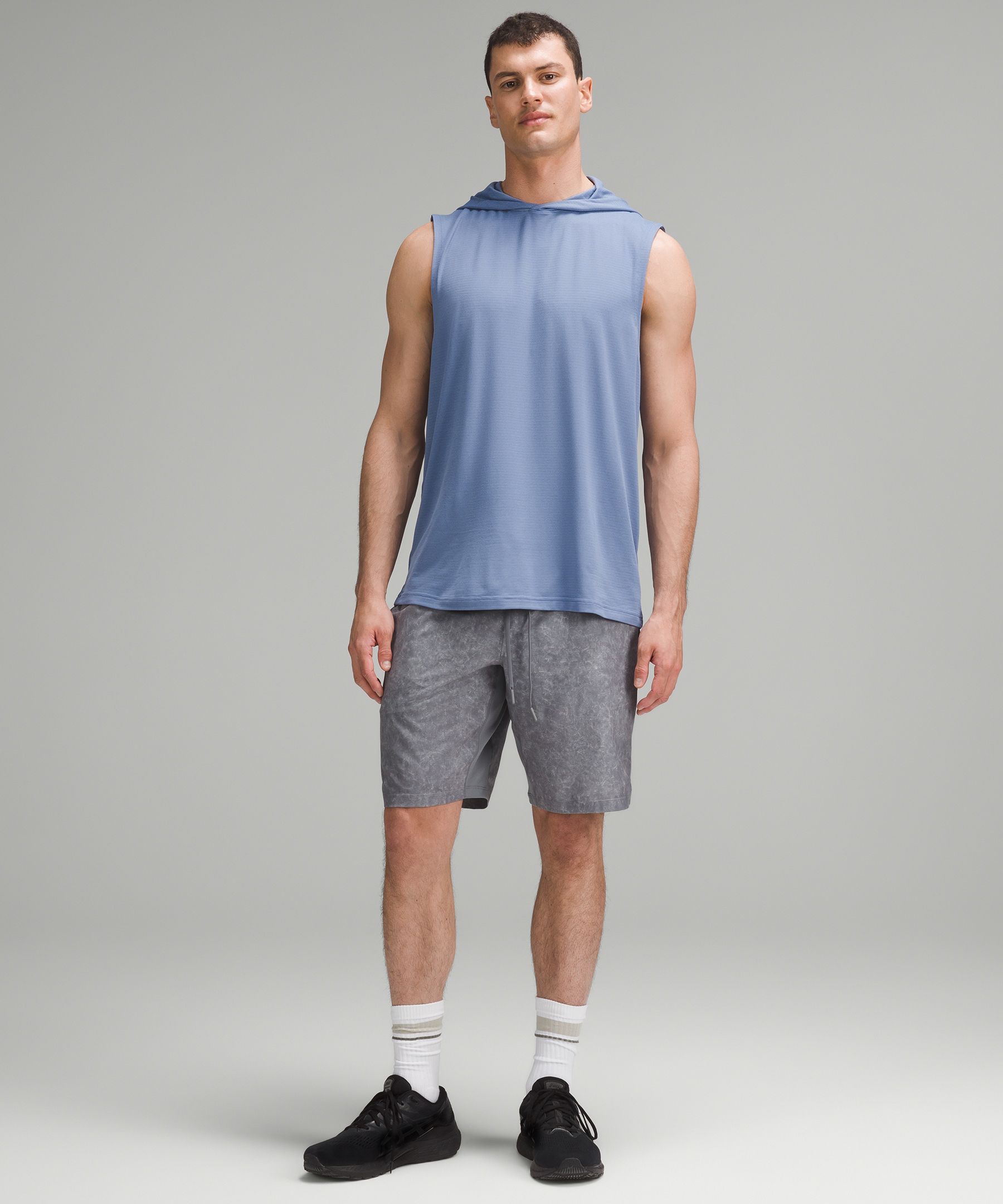 Shop Lululemon License To Train Relaxed-fit Sleeveless Hoodie