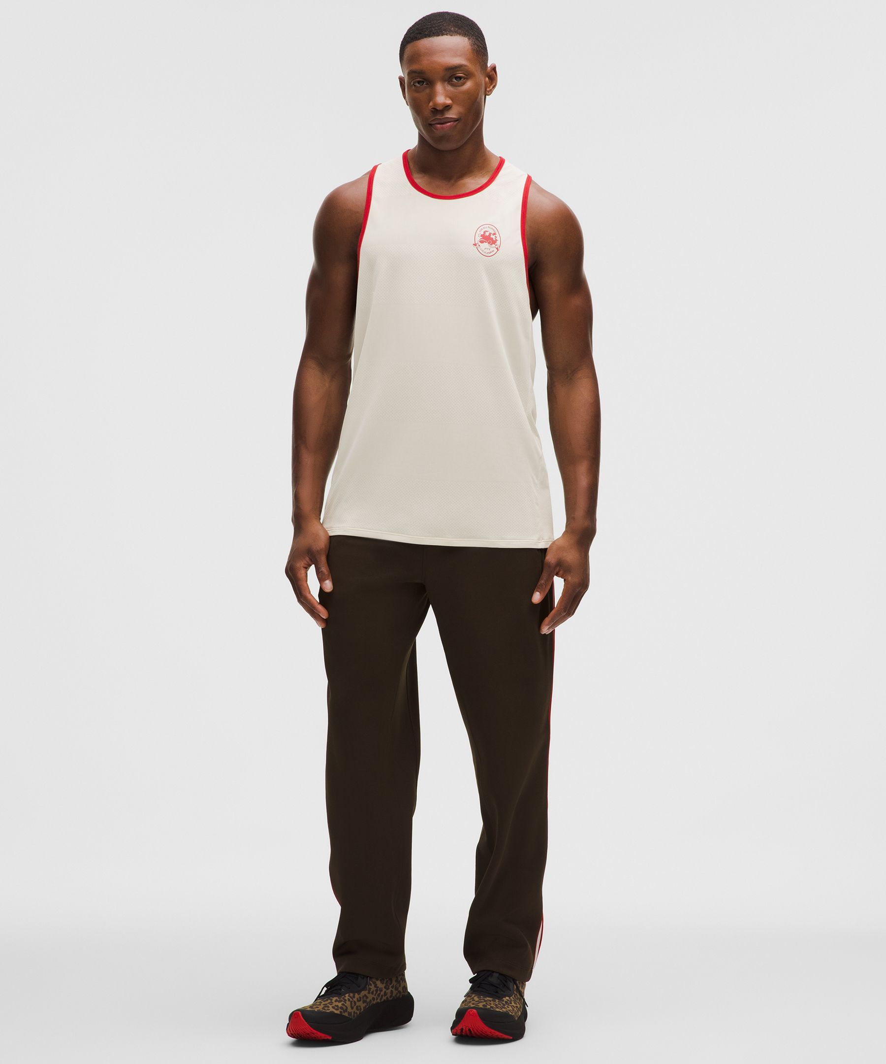 Fast and Free Perforated Stripe Tank *Run Crew 1998