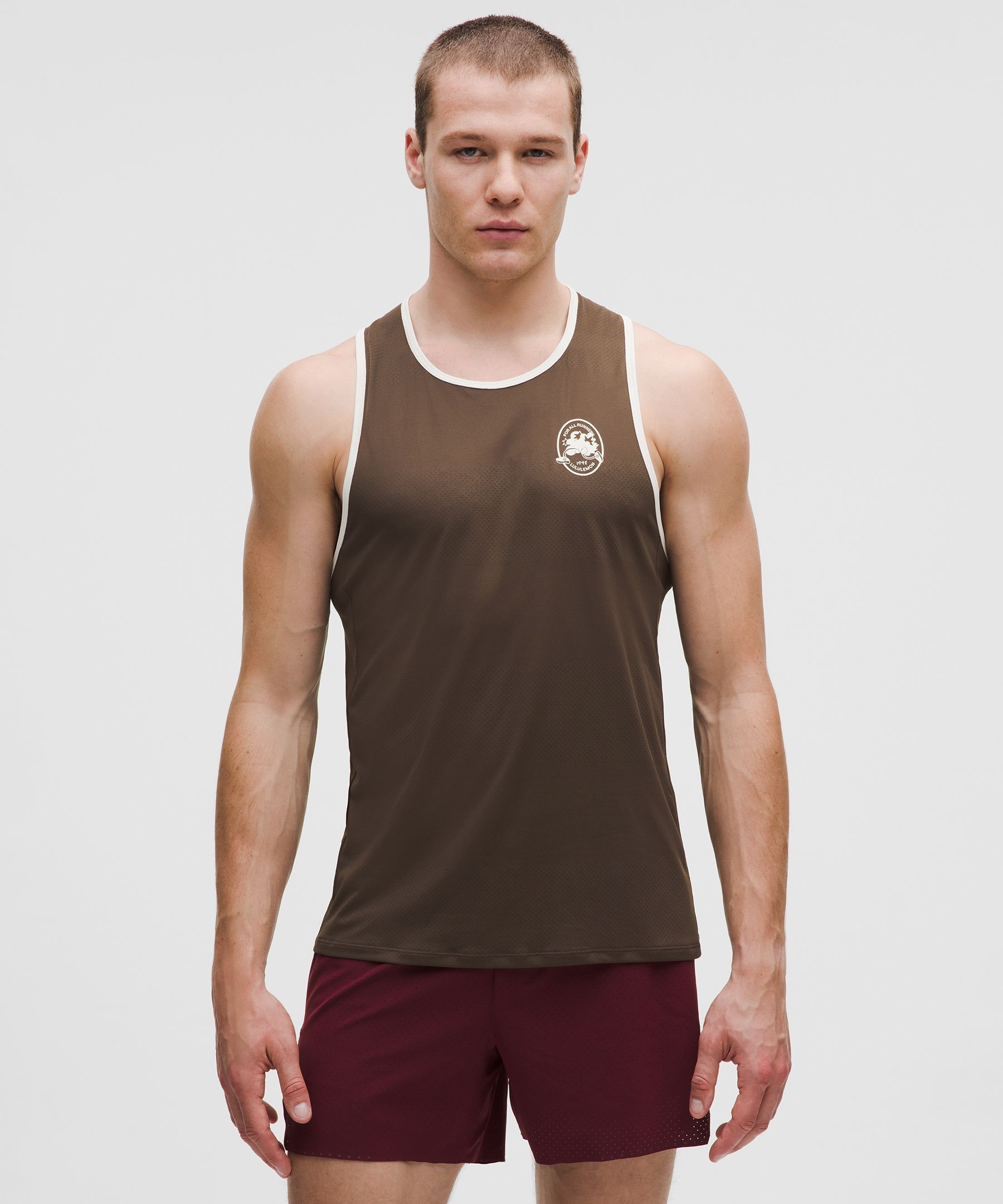 Fast and Free Perforated Stripe Tank *Run Crew 1998