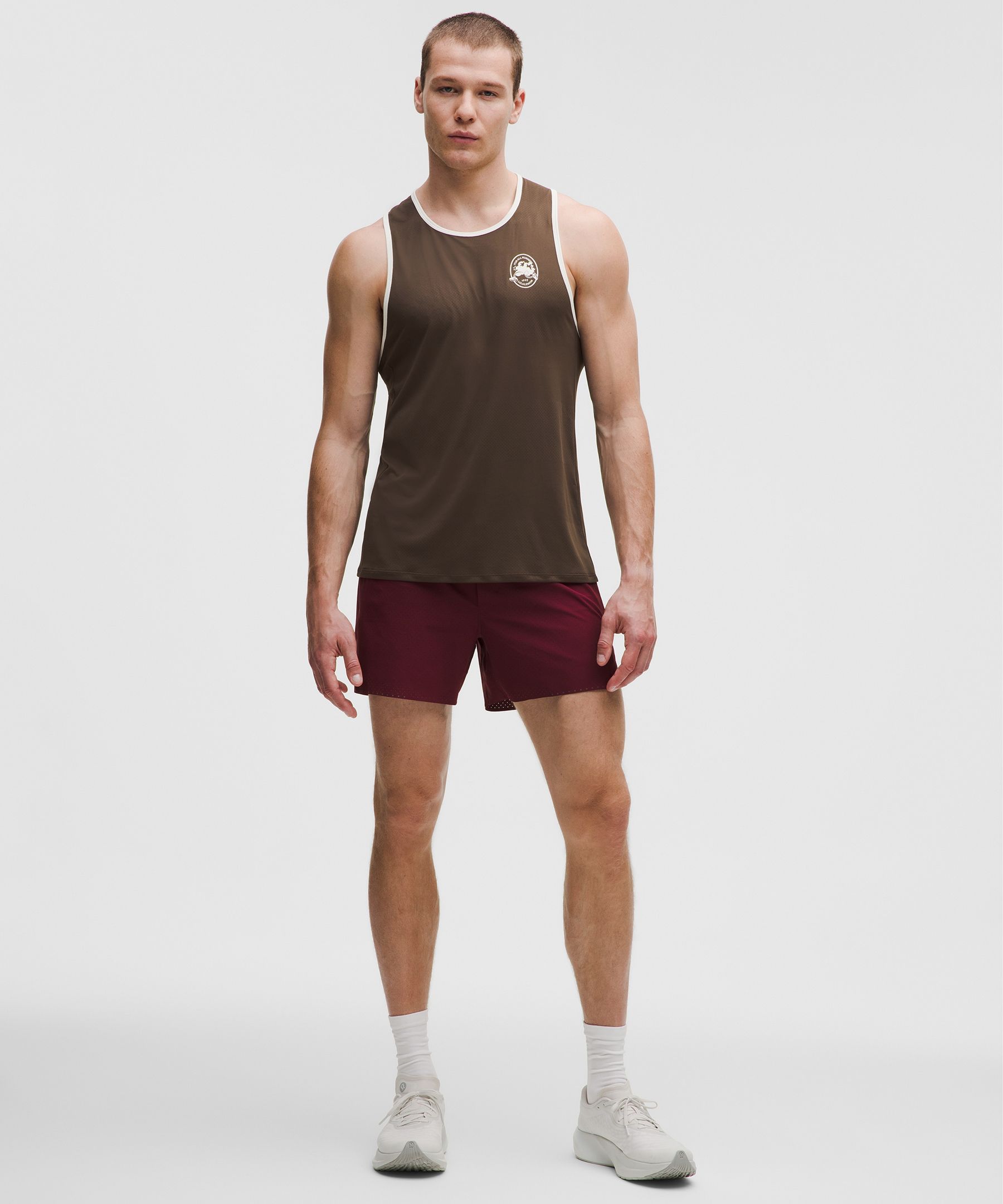 Fast and Free Perforated Stripe Tank *Run Crew 1998