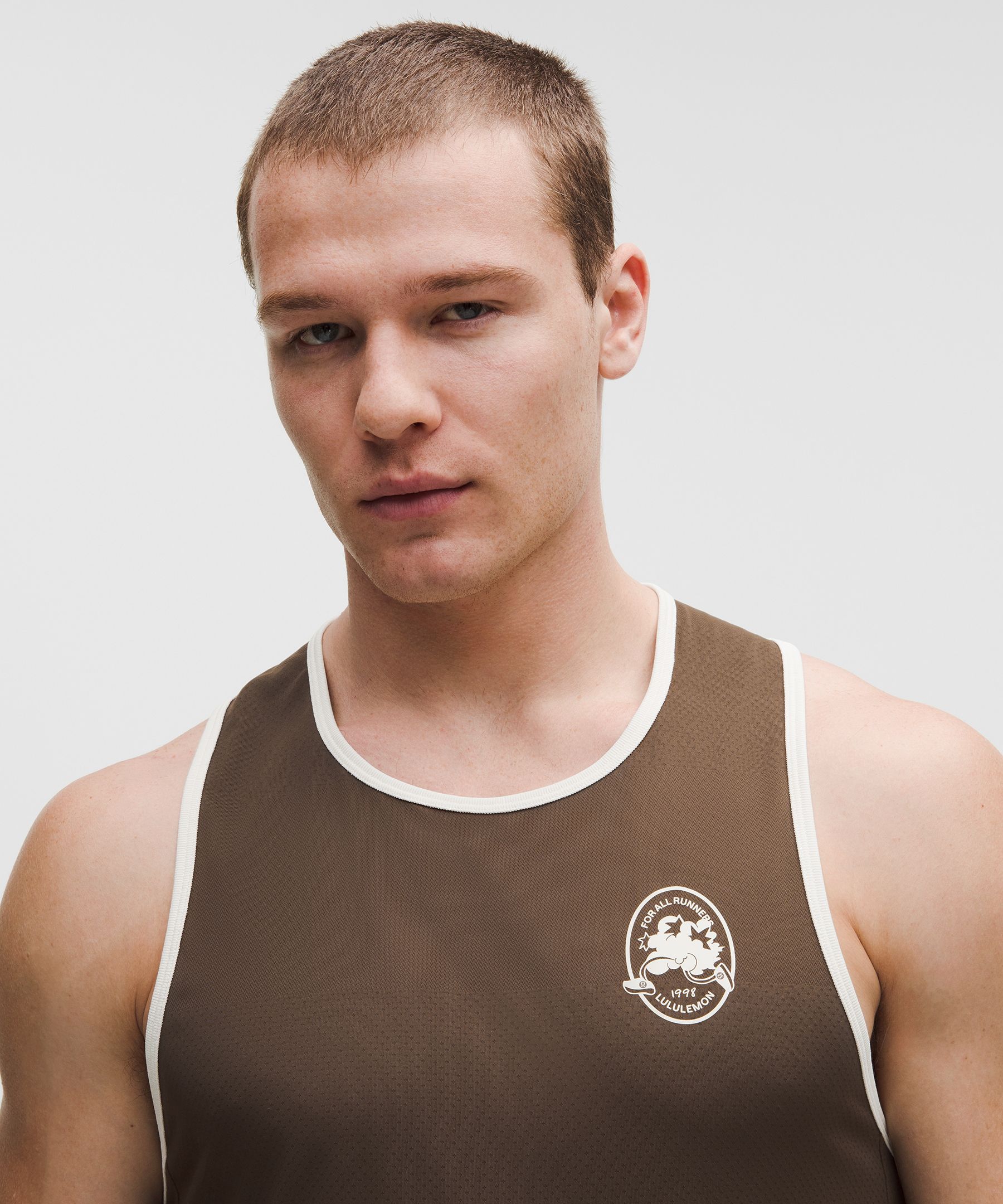 Fast and Free Perforated Stripe Tank *Run Crew 1998