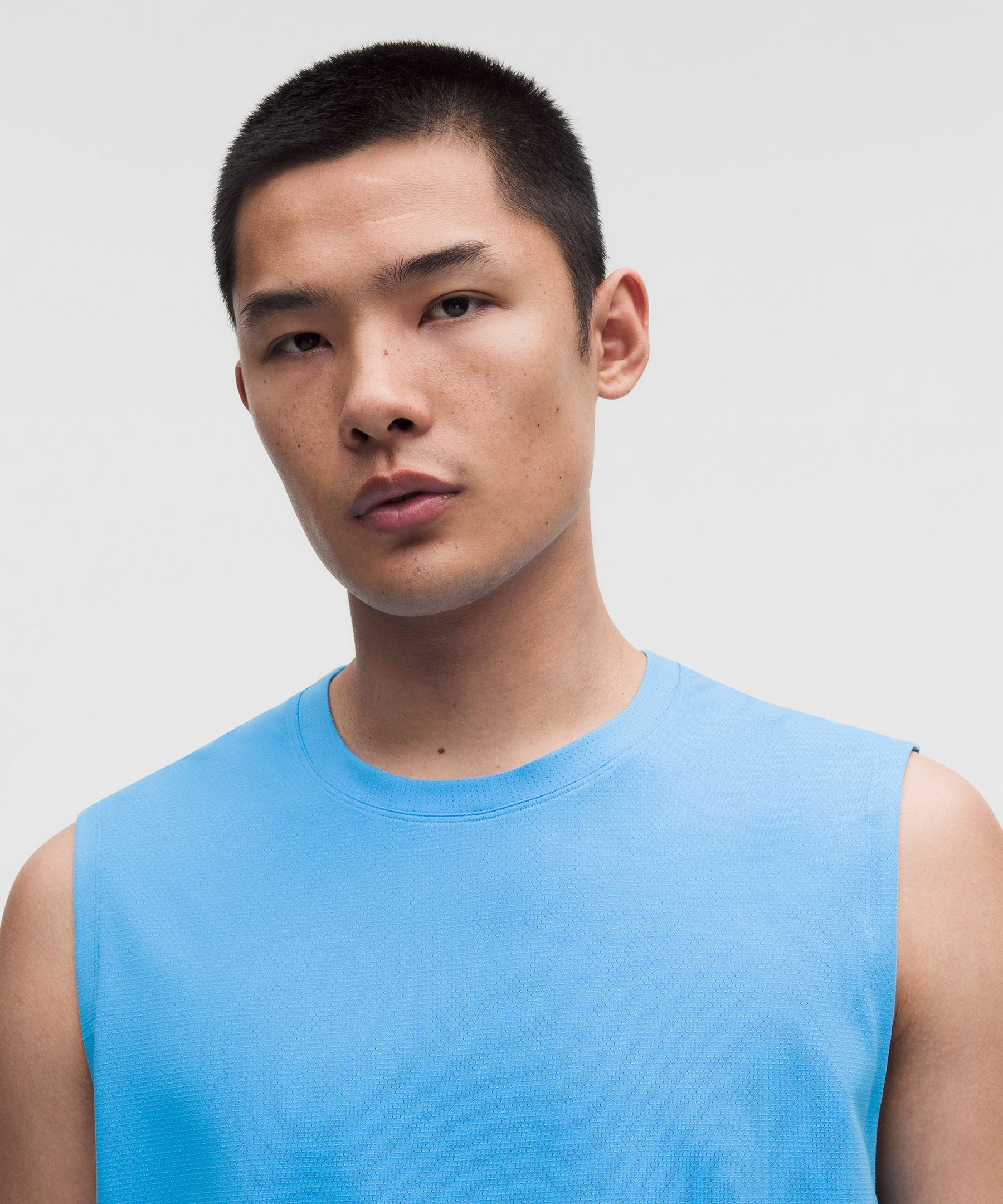 Mesh Soft Jersey Sleeveless Tank Top