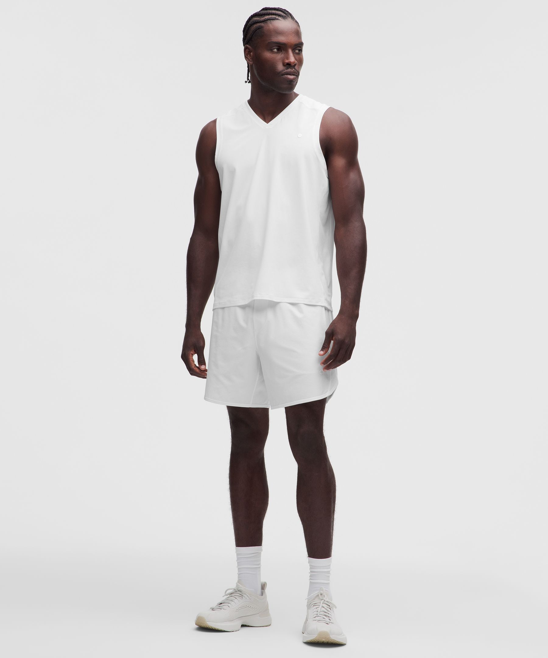 Pique Mesh-Panel Sleeveless Tennis Shirt