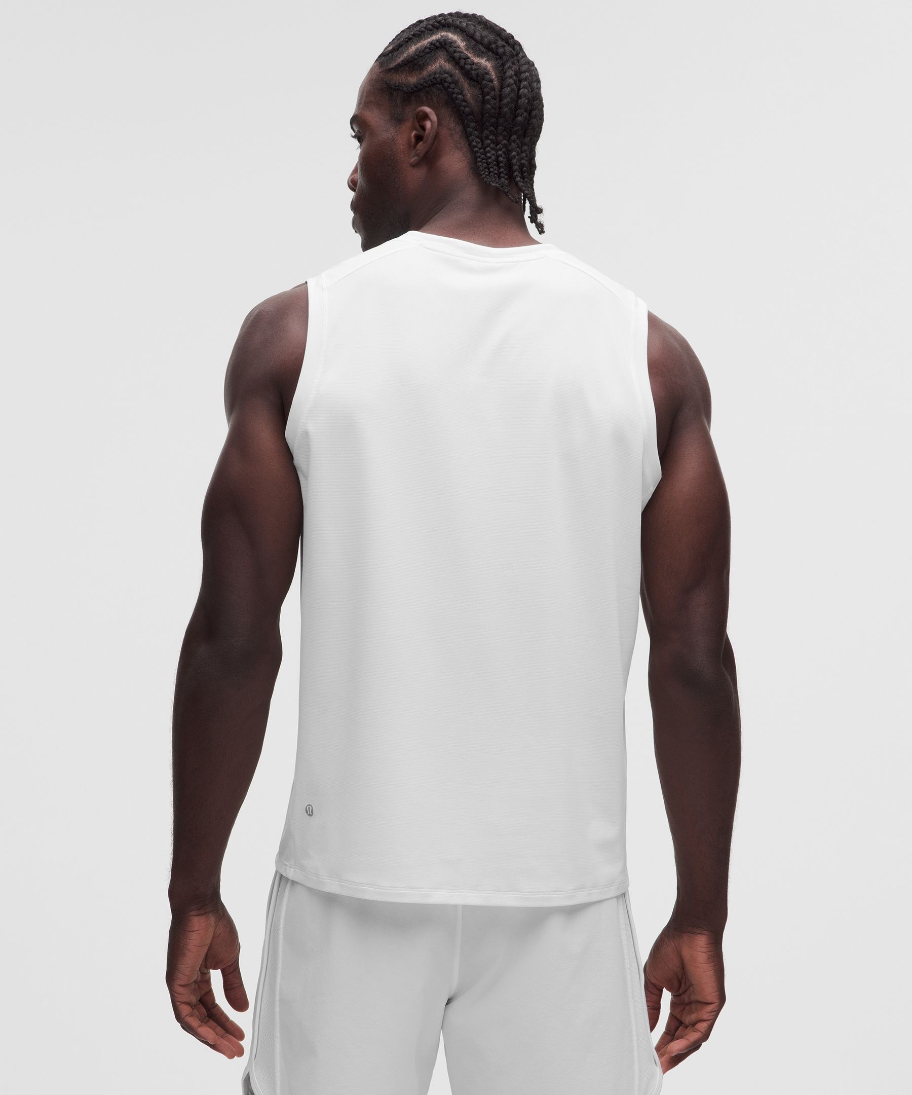 Pique Mesh-Panel Sleeveless Tennis Shirt