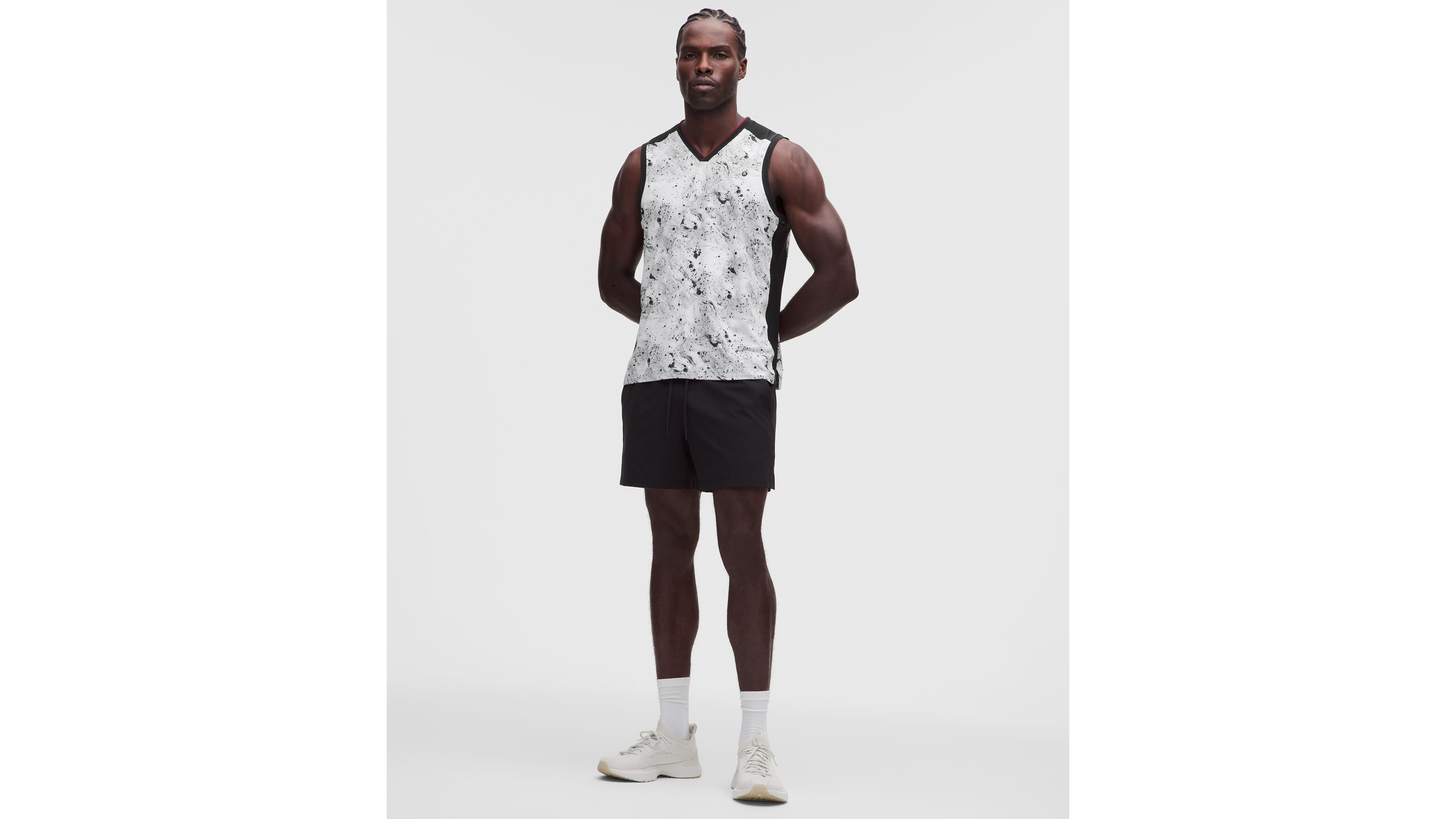 Pique Mesh-Panel Sleeveless Tennis Shirt
