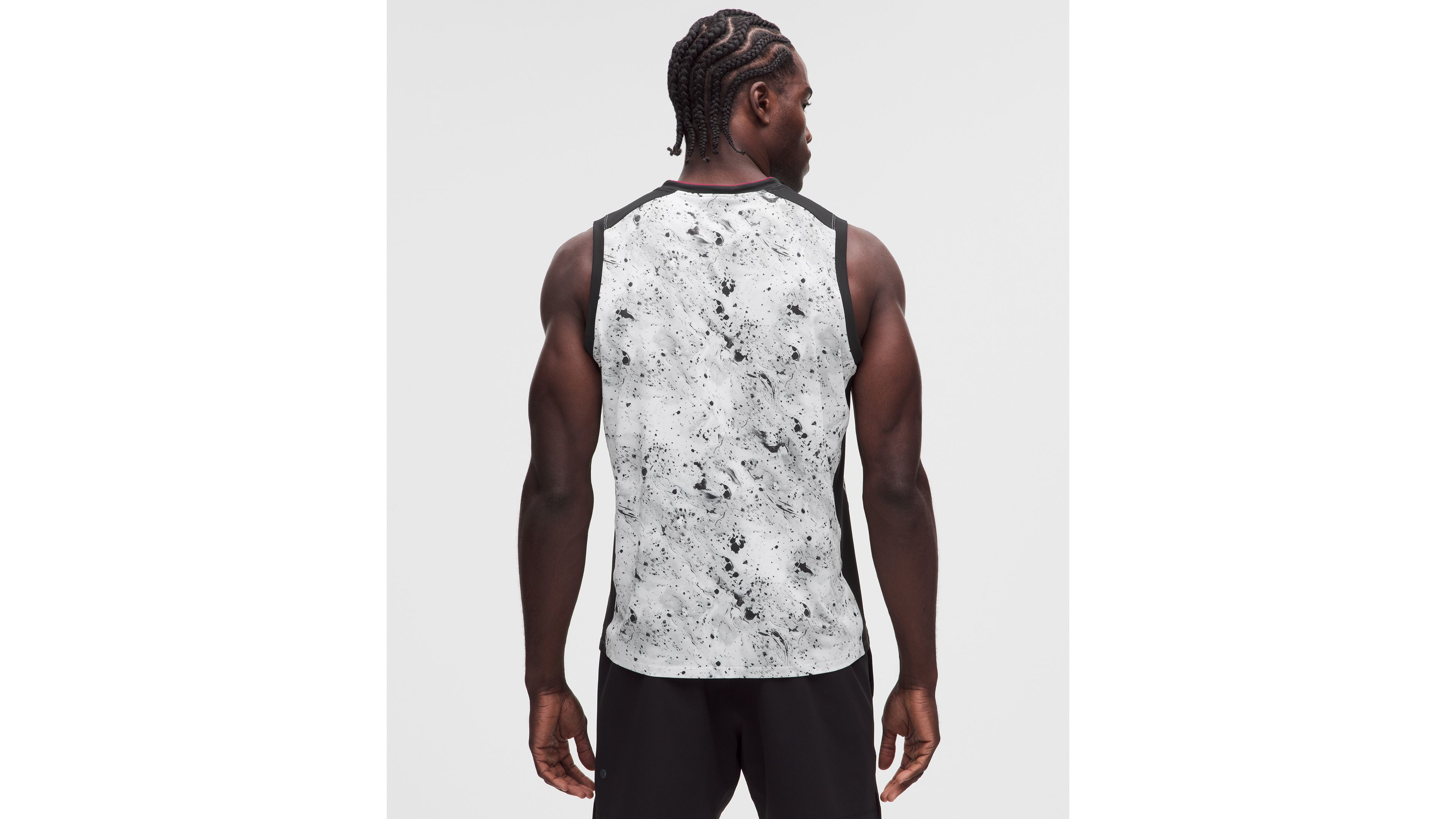 Pique Mesh-Panel Sleeveless Tennis Shirt