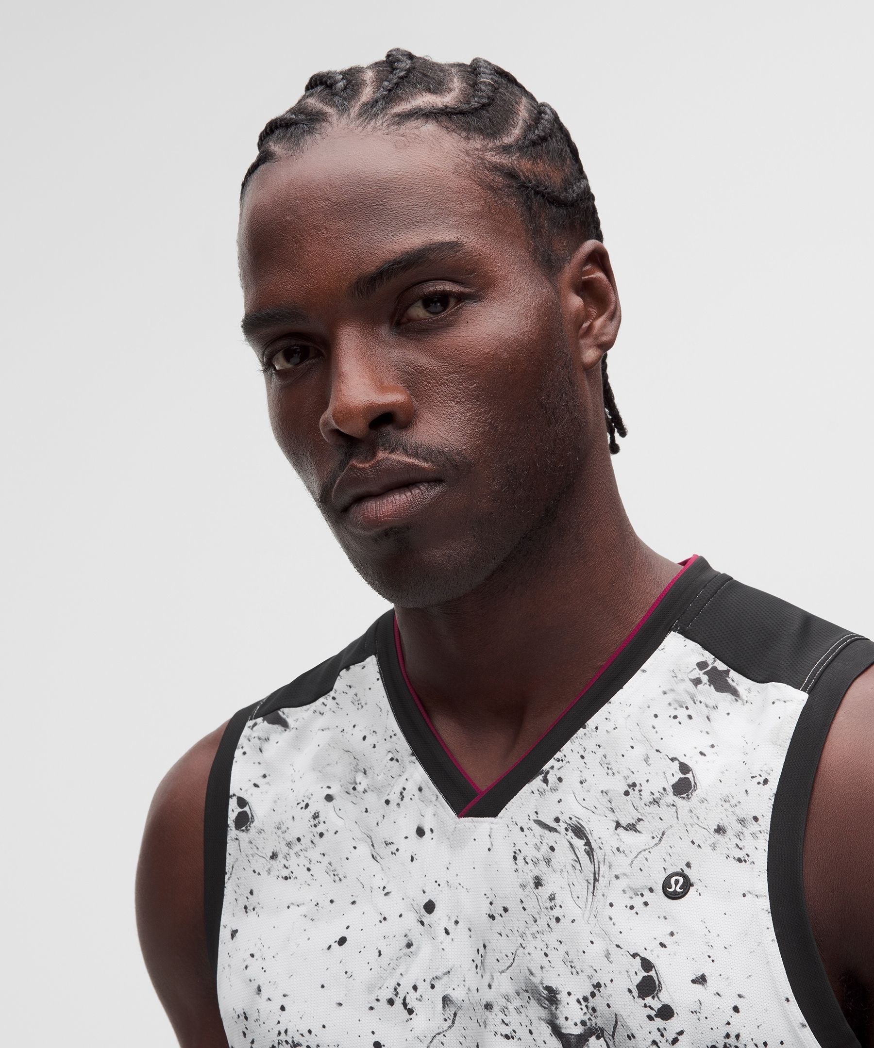 Pique Mesh-Panel Sleeveless Tennis Shirt