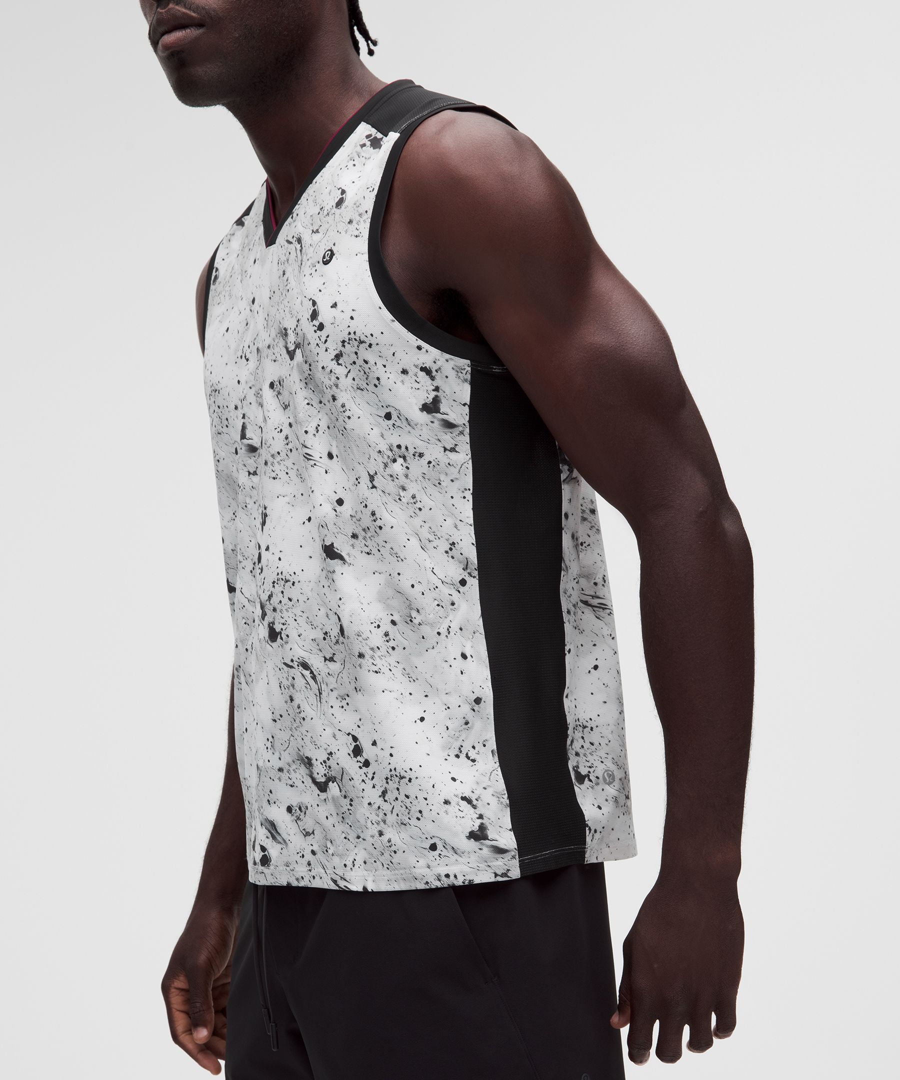 Pique Mesh-Panel Sleeveless Tennis Shirt