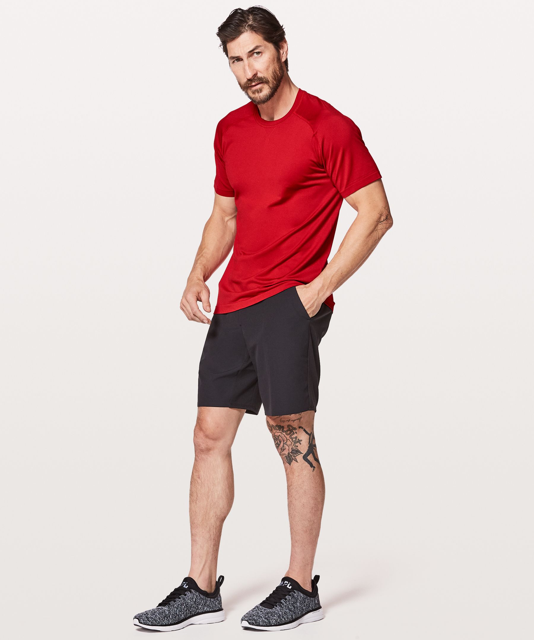 Lululemon Metal Vent Tech Short Sleeve Shirt In Red
