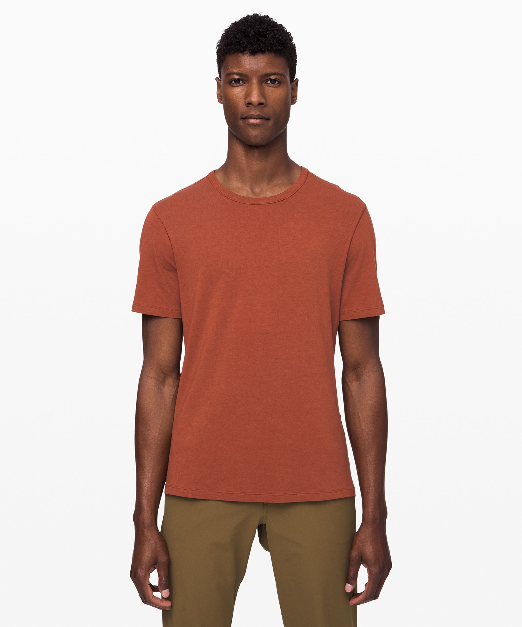 Lululemon 5 Year Basic Tee *updated Fit In Dark Terracotta