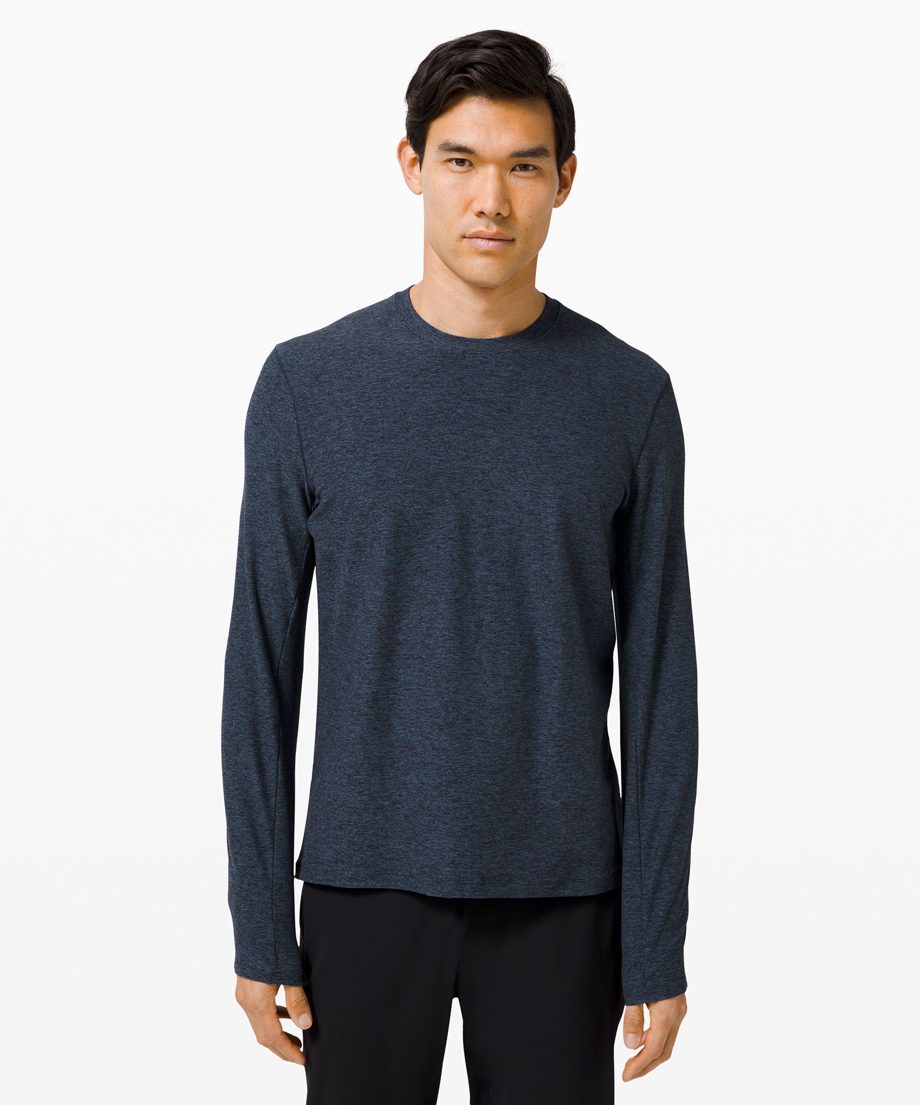 Lululemon Surge Warm Long Sleeve Shirt In Navy