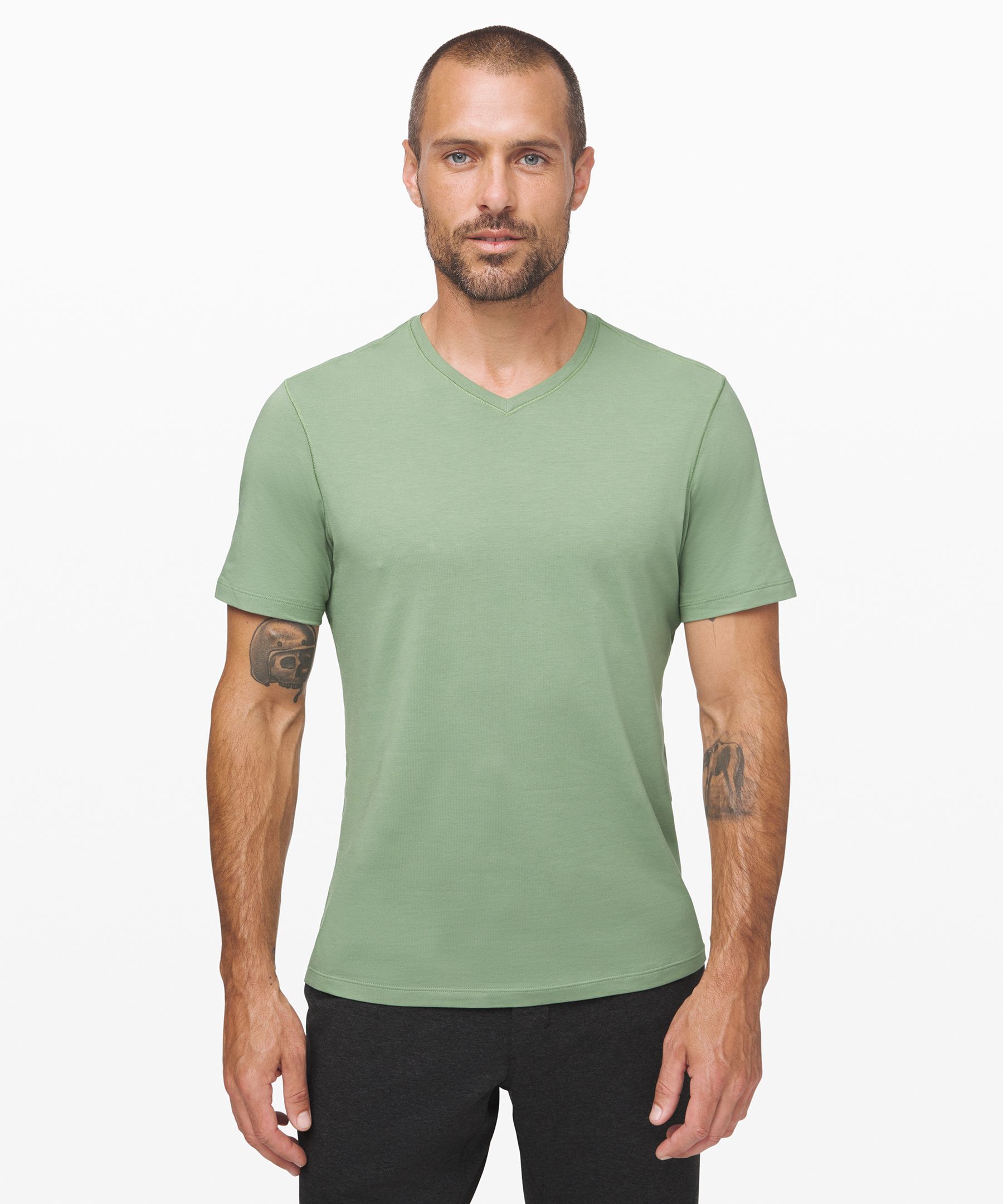 Lululemon 5 Year Basic V In Willow Green