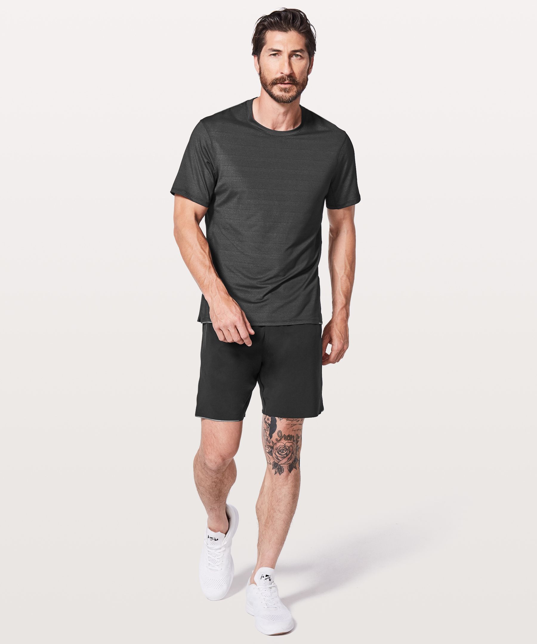 Lululemon Run Out Short Sleeve In Black