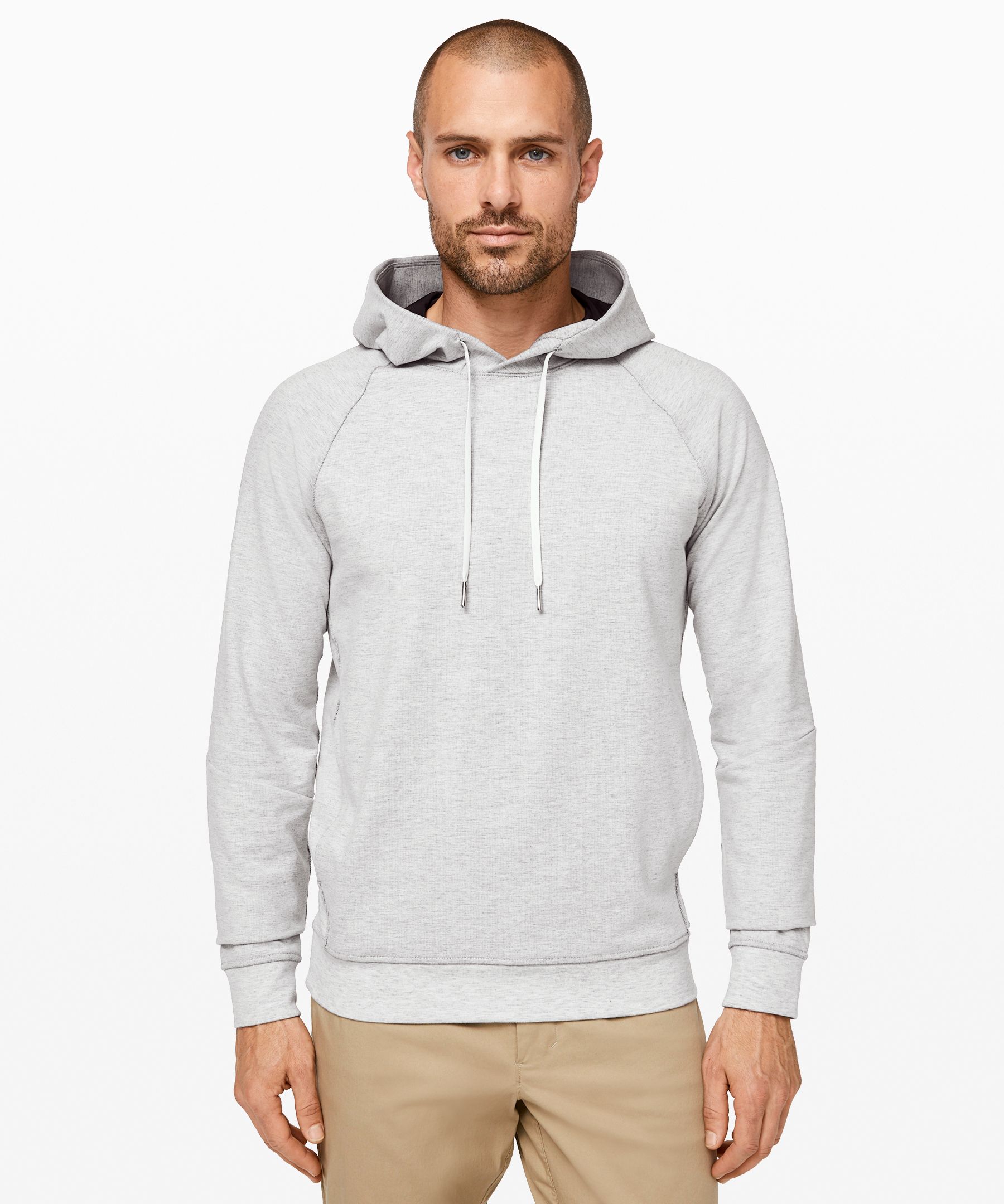 Lululemon City Sweat Pullover Hoodie In Heathered Ultra Light Grey