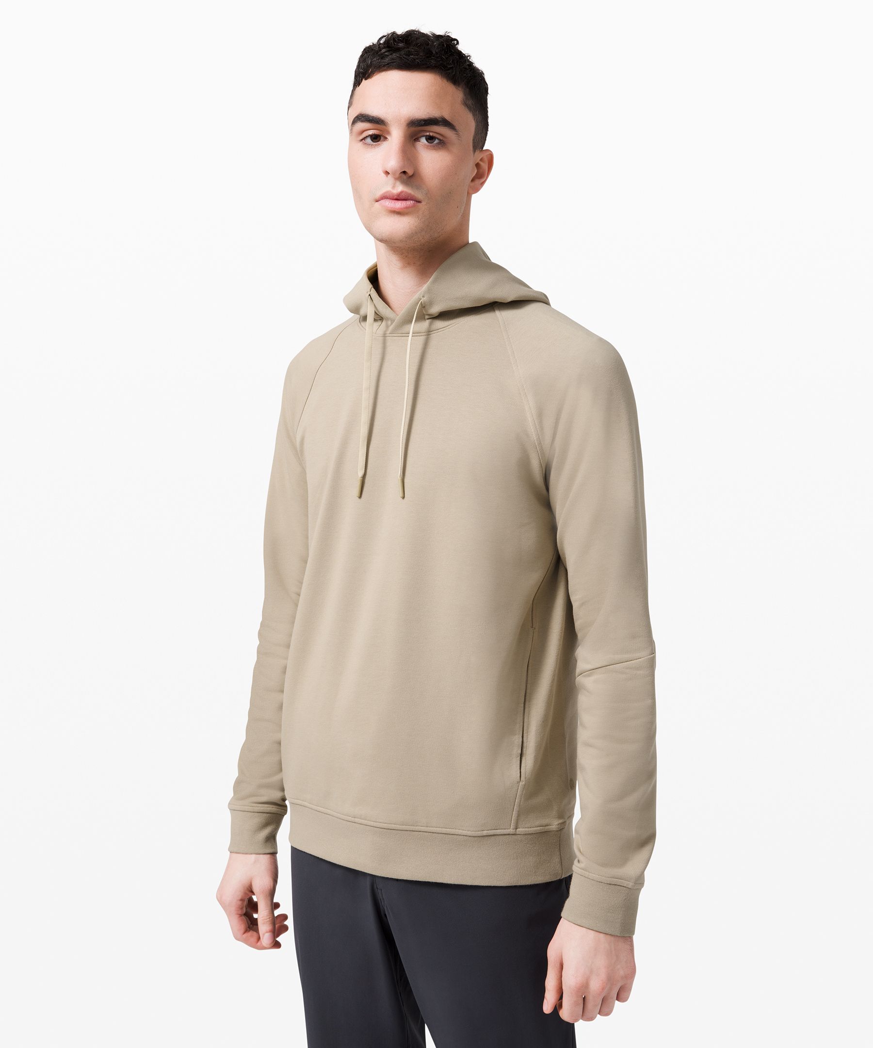 Lululemon City Sweat Pullover Hoodie French Terry In Khaki