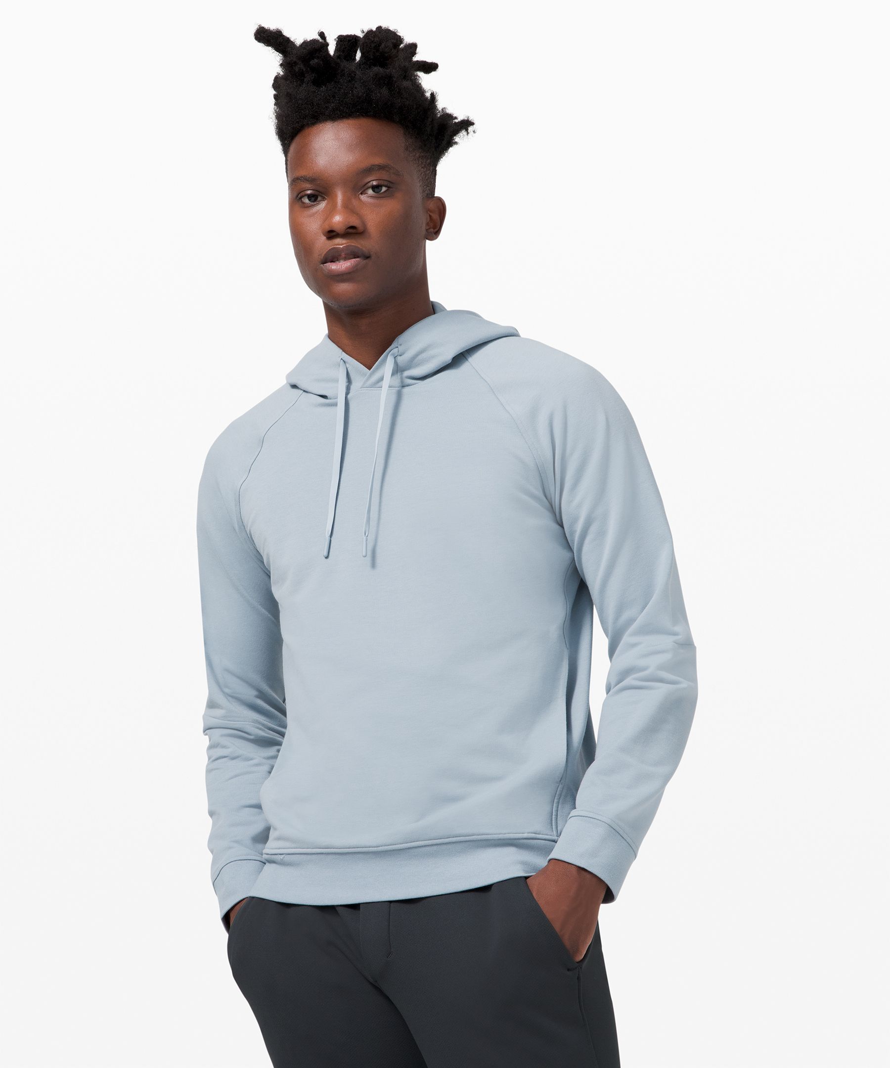 Lululemon City Sweat Pullover Hoodie French Terry In Blue