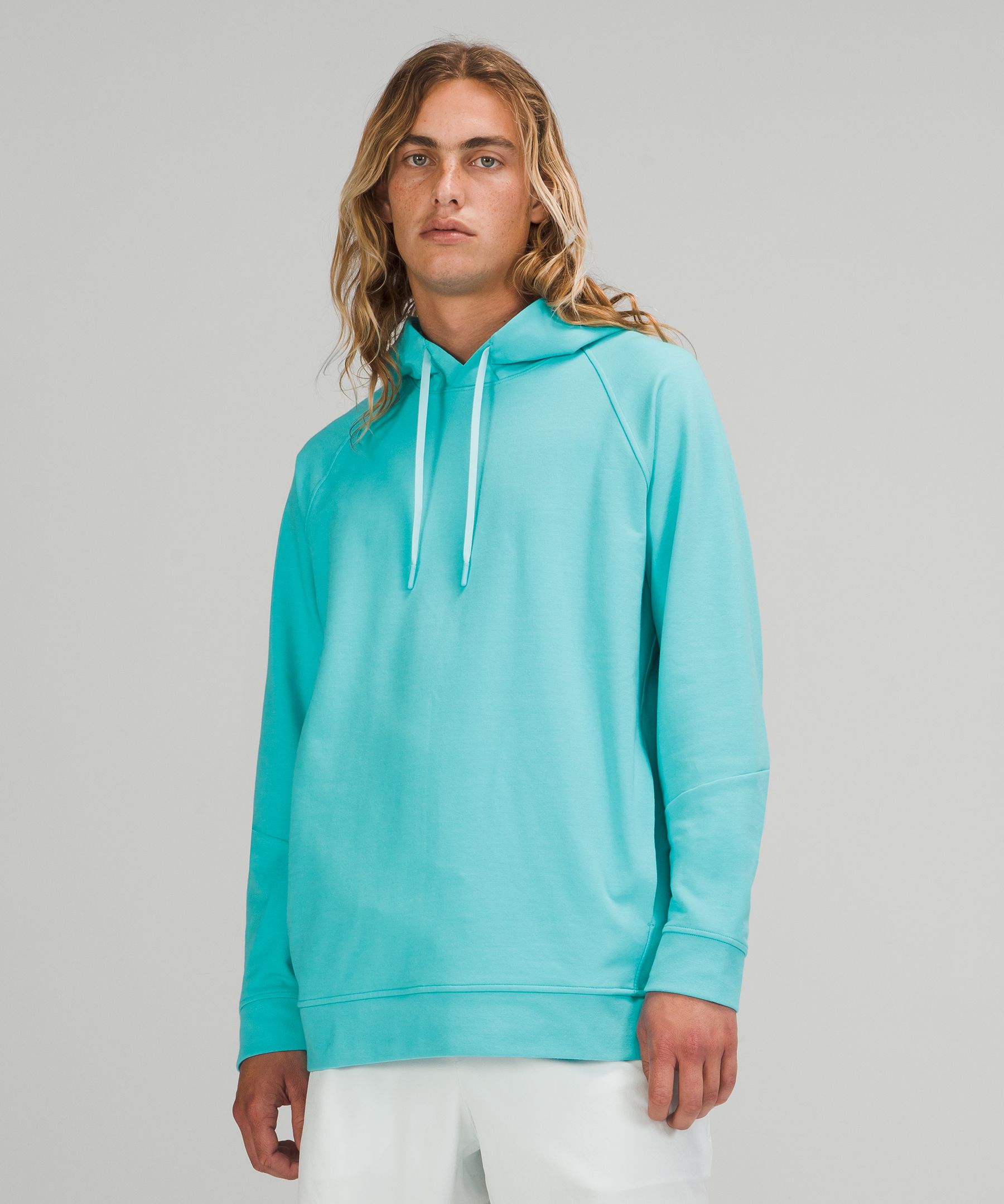 Lululemon City Sweat Pullover Hoodie French Terry In Electric Turquoise