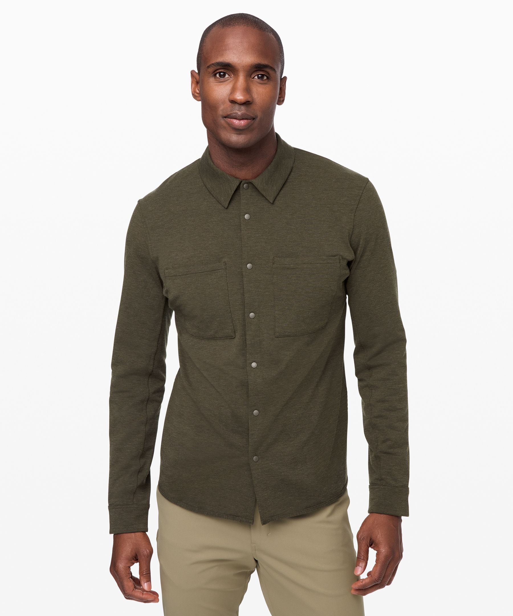Lululemon Compatibility Shirt In Heathered Dark Olive