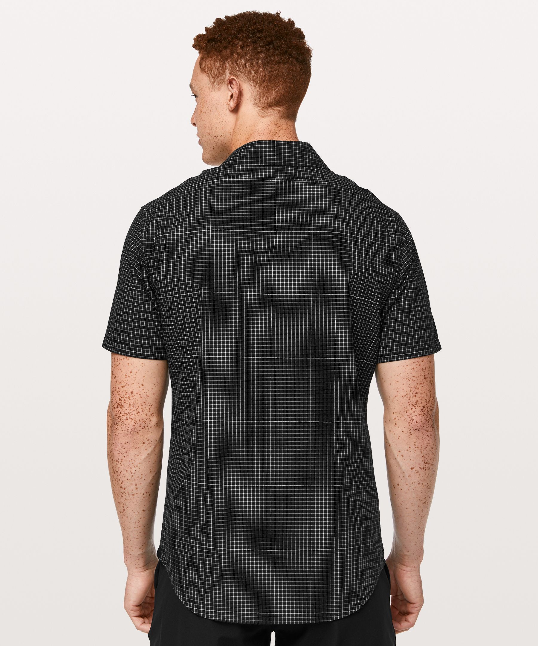 Black/Sea Salt Grid Light Short Sleeve Shirt