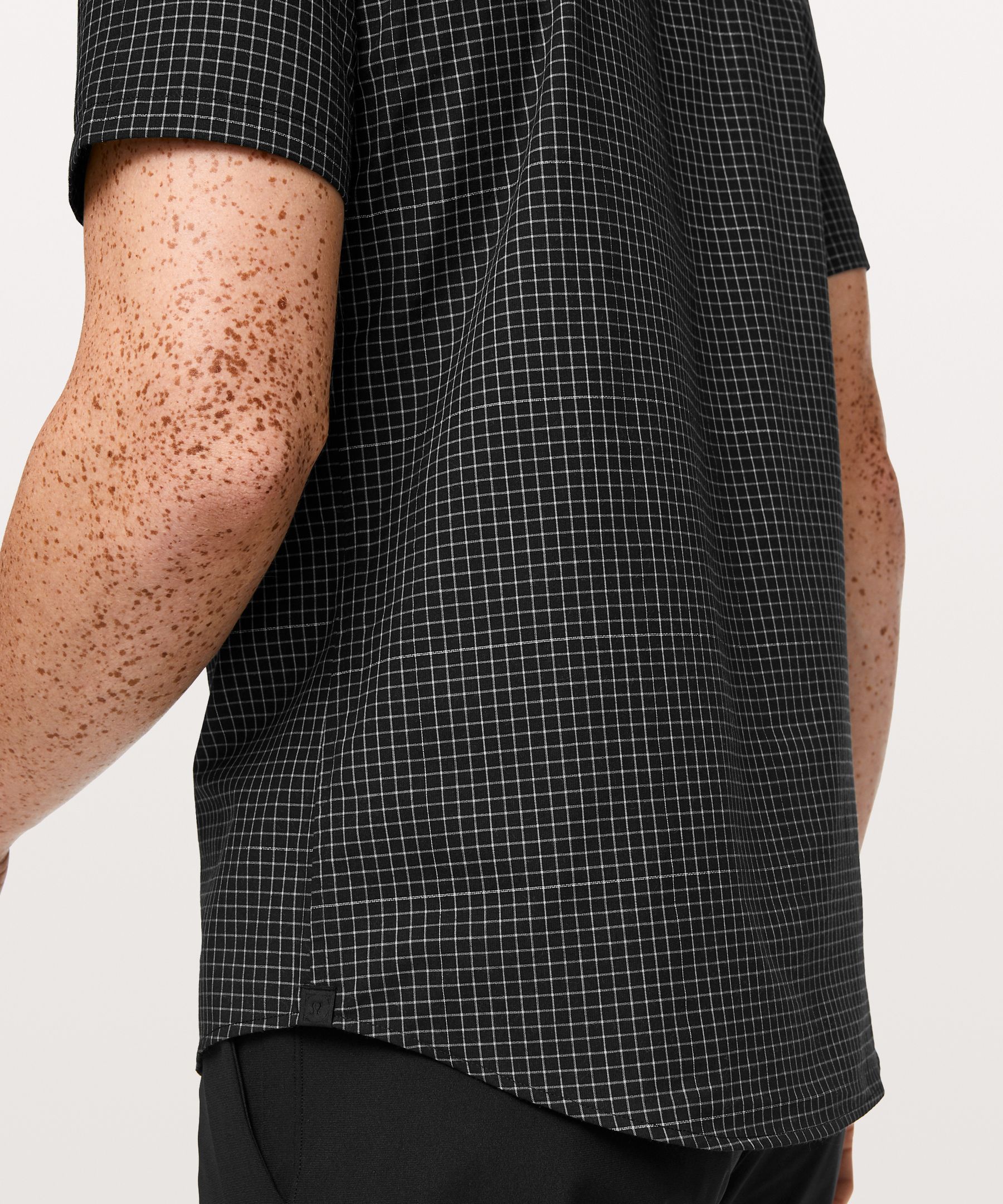 Black/Sea Salt Grid Light Short Sleeve Shirt