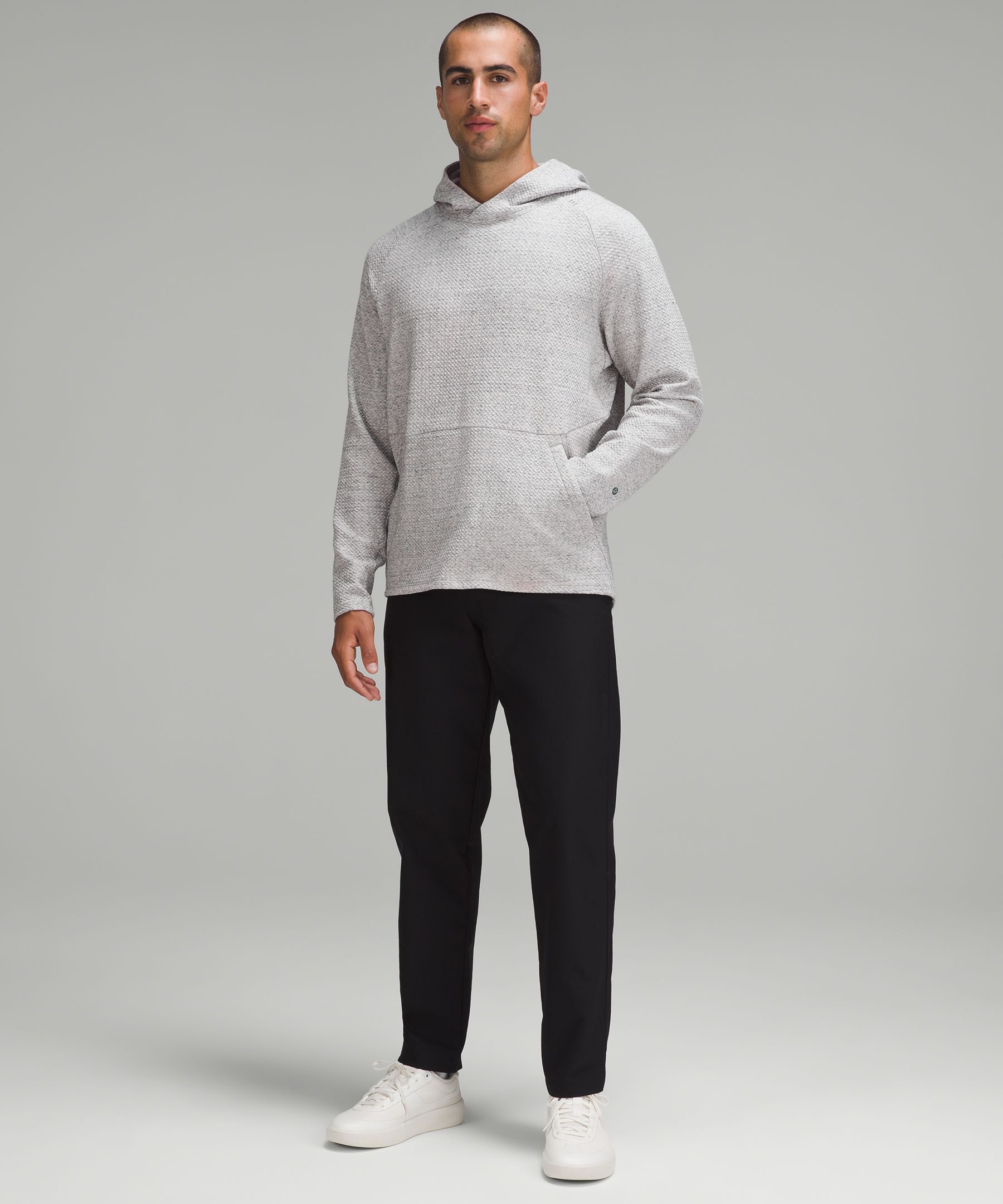 Lululemon At Ease Hoodie - Heathered Light Ivory / White - lulu fanatics