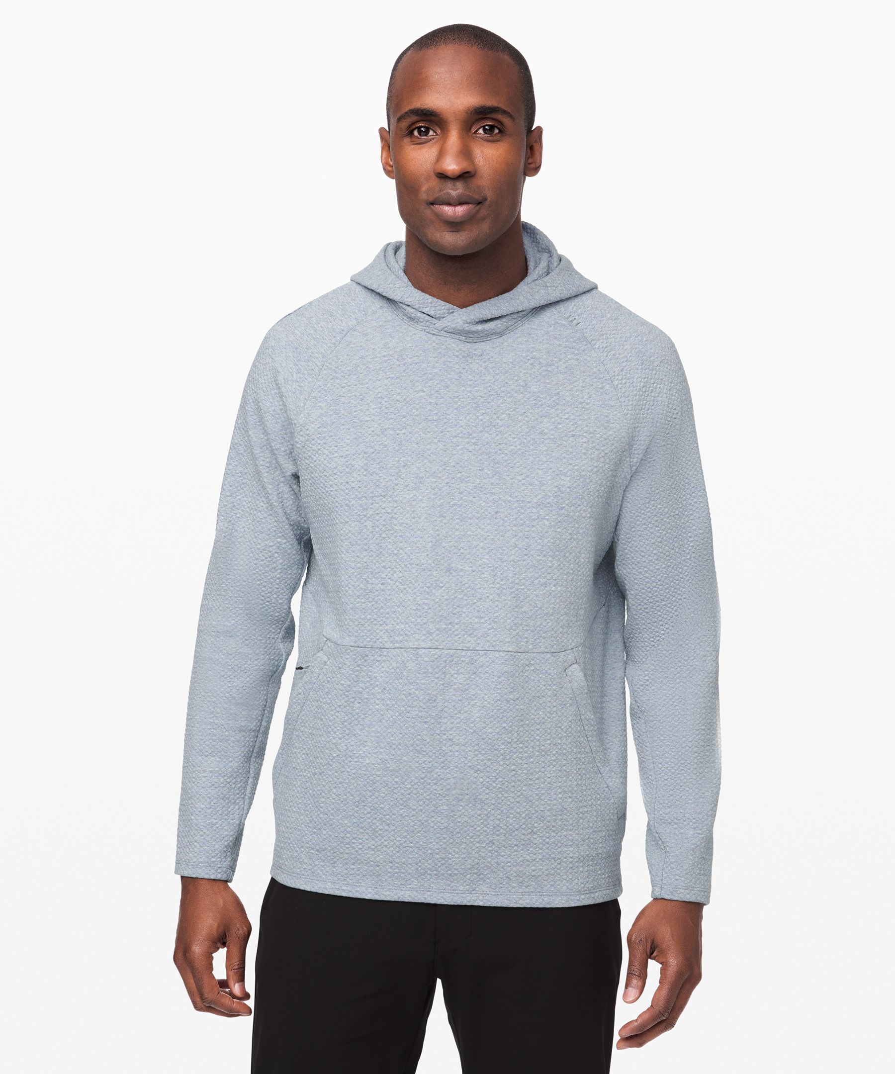 Lululemon At Ease Hoodie In Heathered Chambray/black