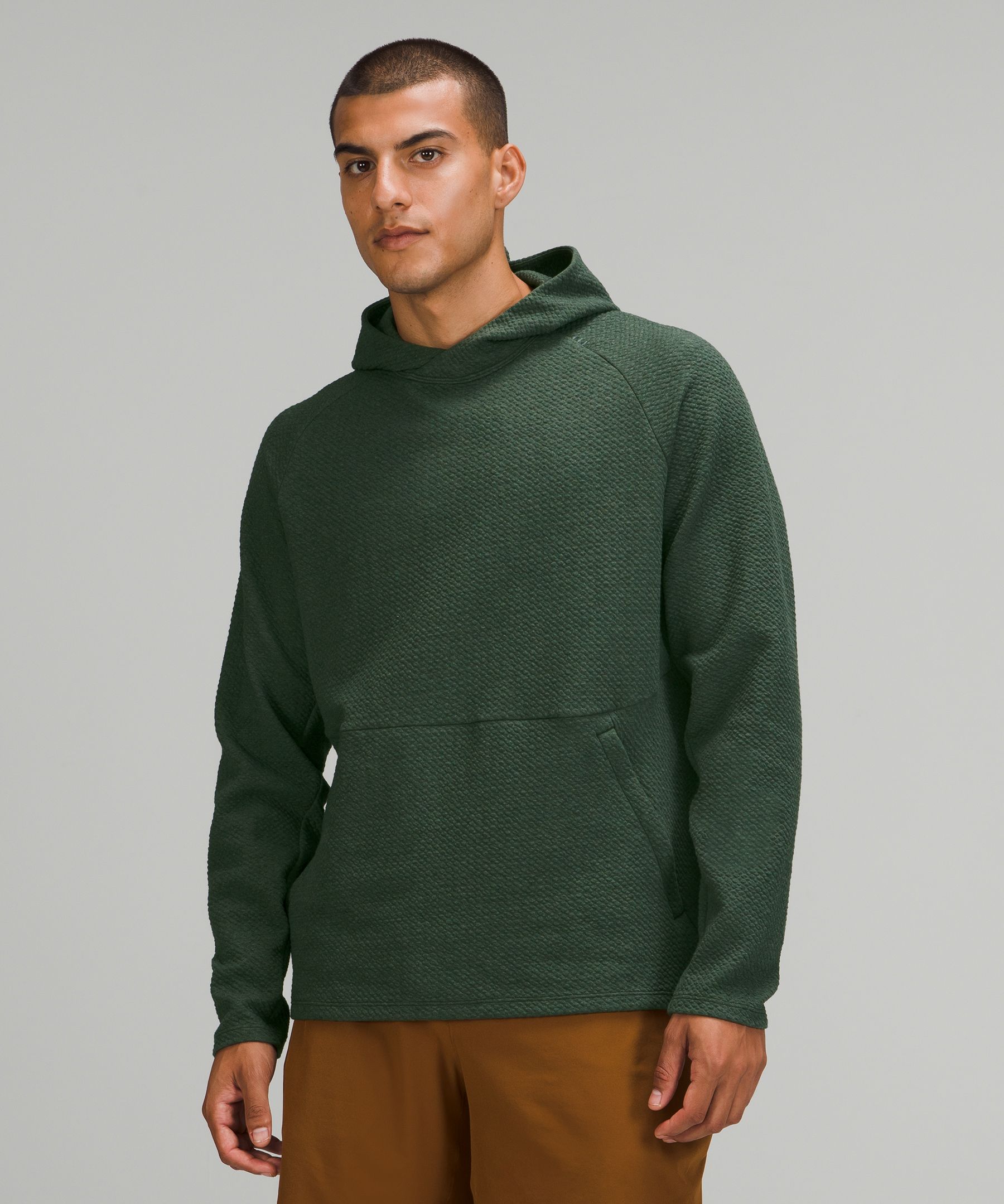 Lululemon At Ease Hoodie In Heathered Rainforest Green