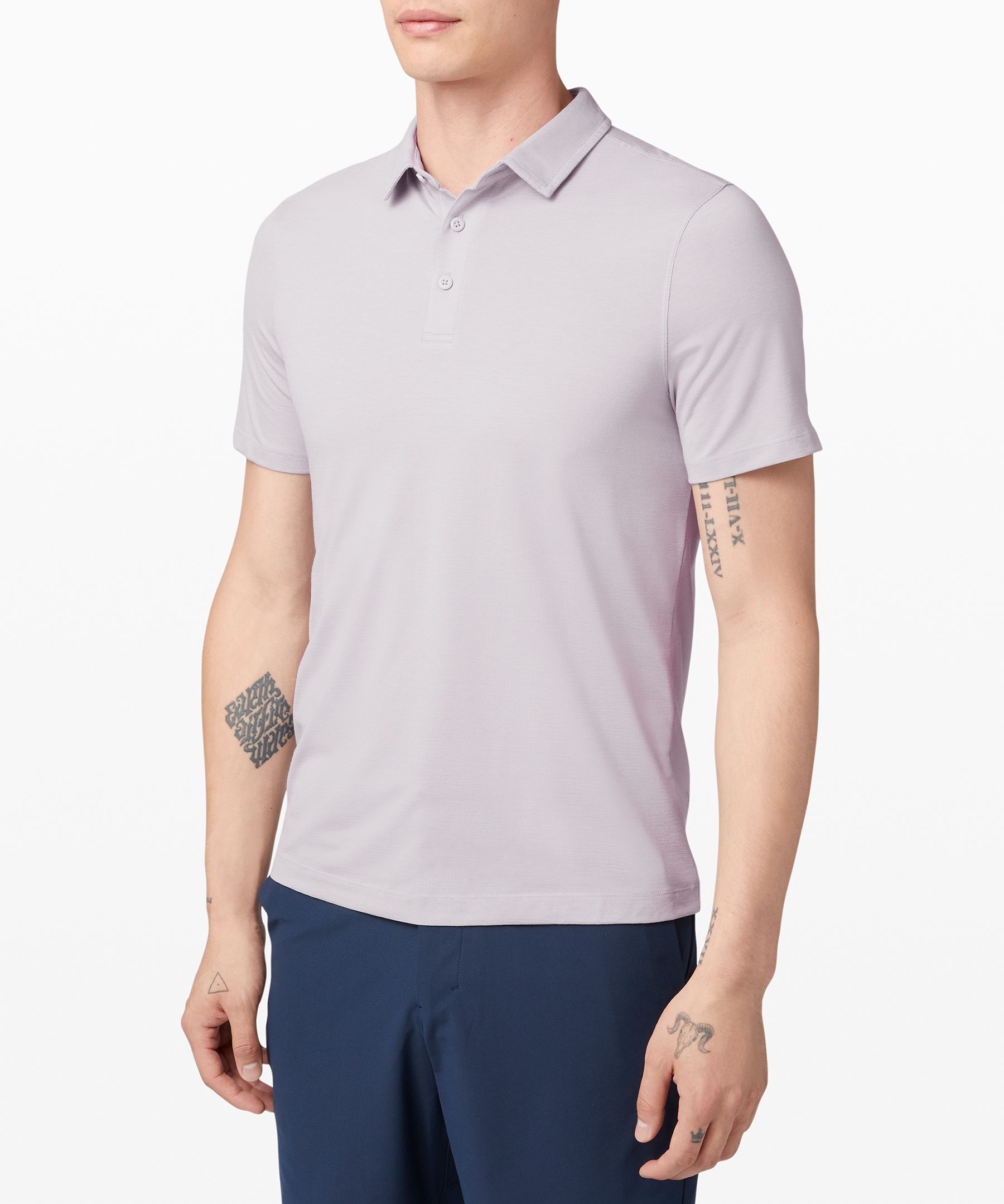 Lululemon Evolution Short Sleeve Polo In Purple