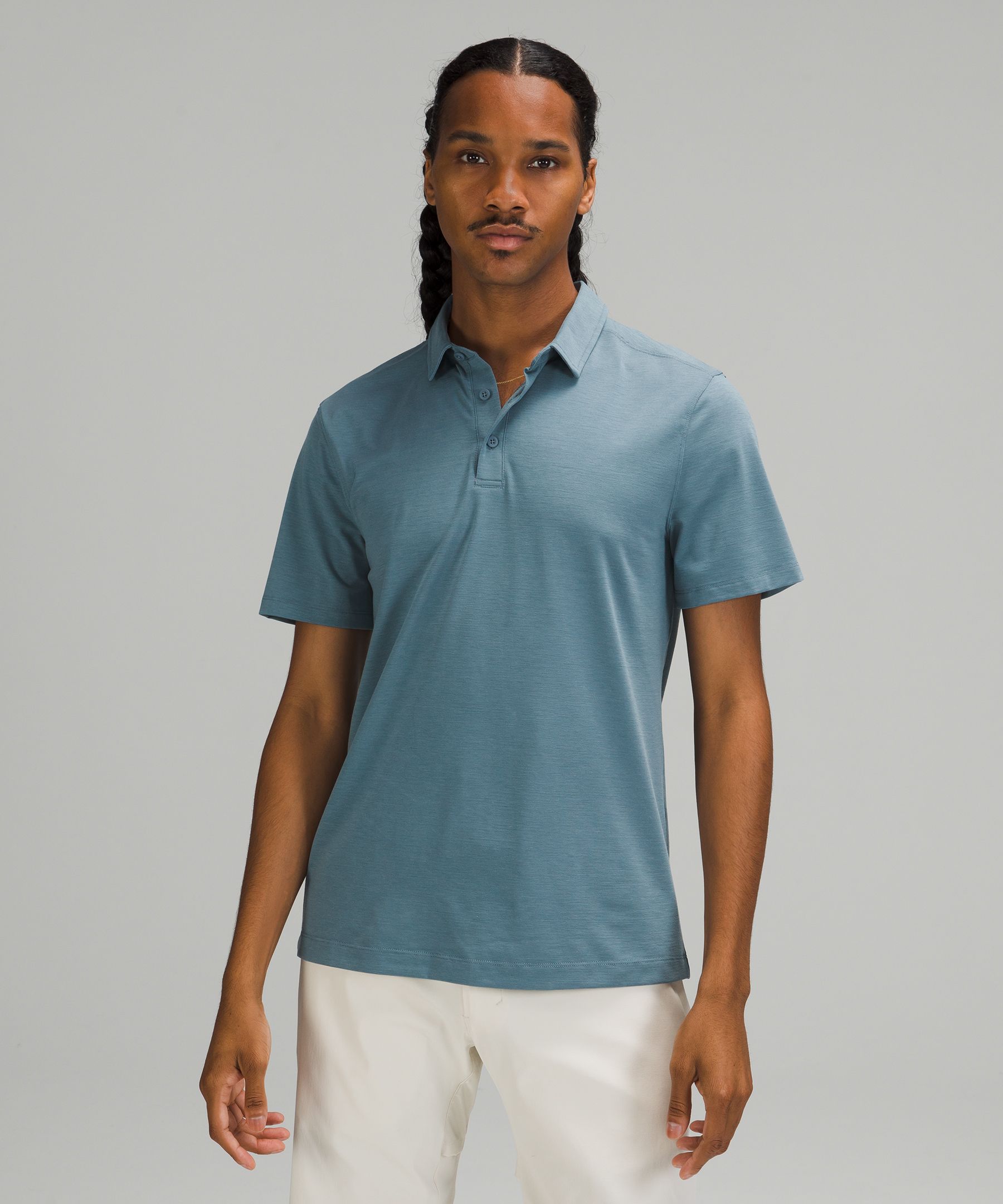 Lululemon Evolution Short Sleeve Polo Shirt In River Blue